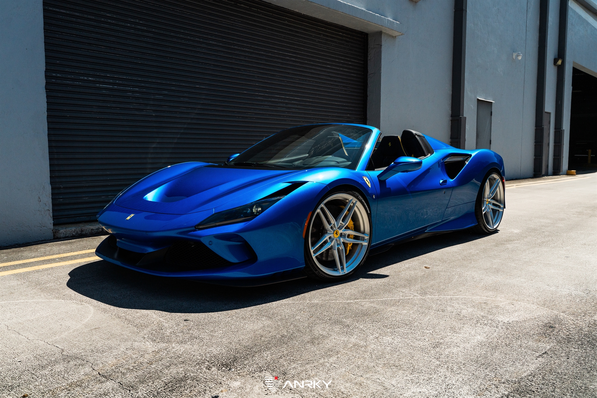 Ferrari F8 Spider | Blue Abu Dhabi | on ANRKY AN17 | Brushed Clear