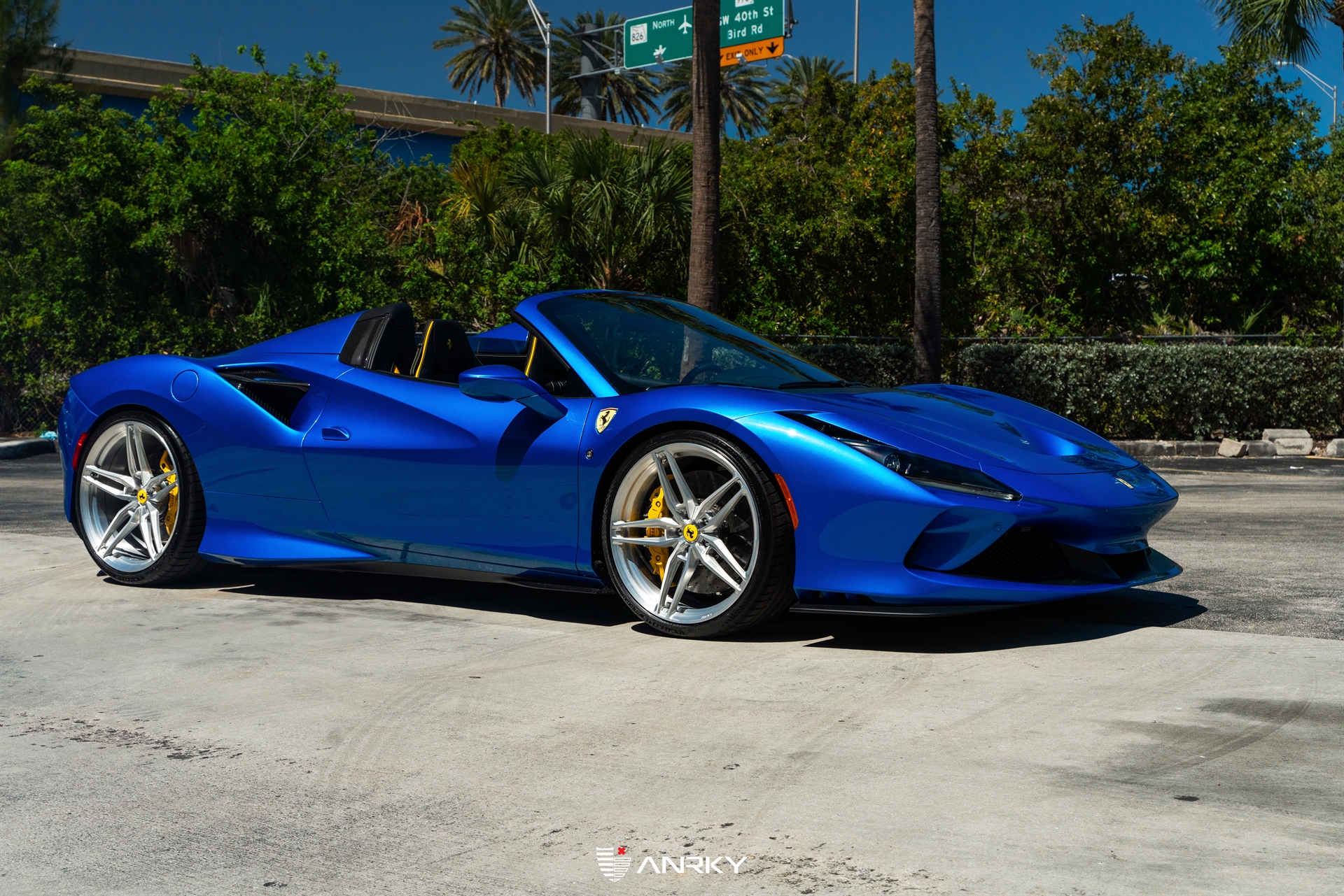 Ferrari F8 Spider | Blue Abu Dhabi | on ANRKY AN17 | Brushed Clear