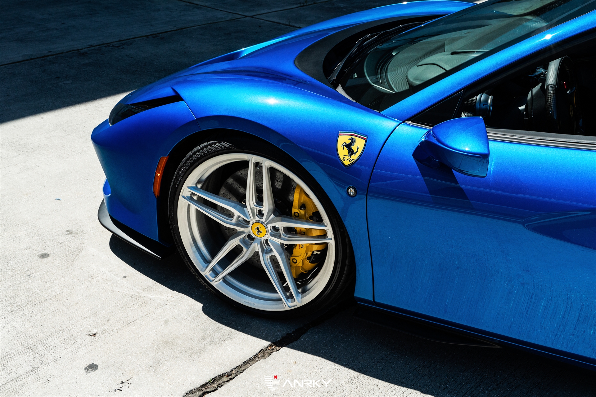 Ferrari F8 Spider | Blue Abu Dhabi | on ANRKY AN17 | Brushed Clear