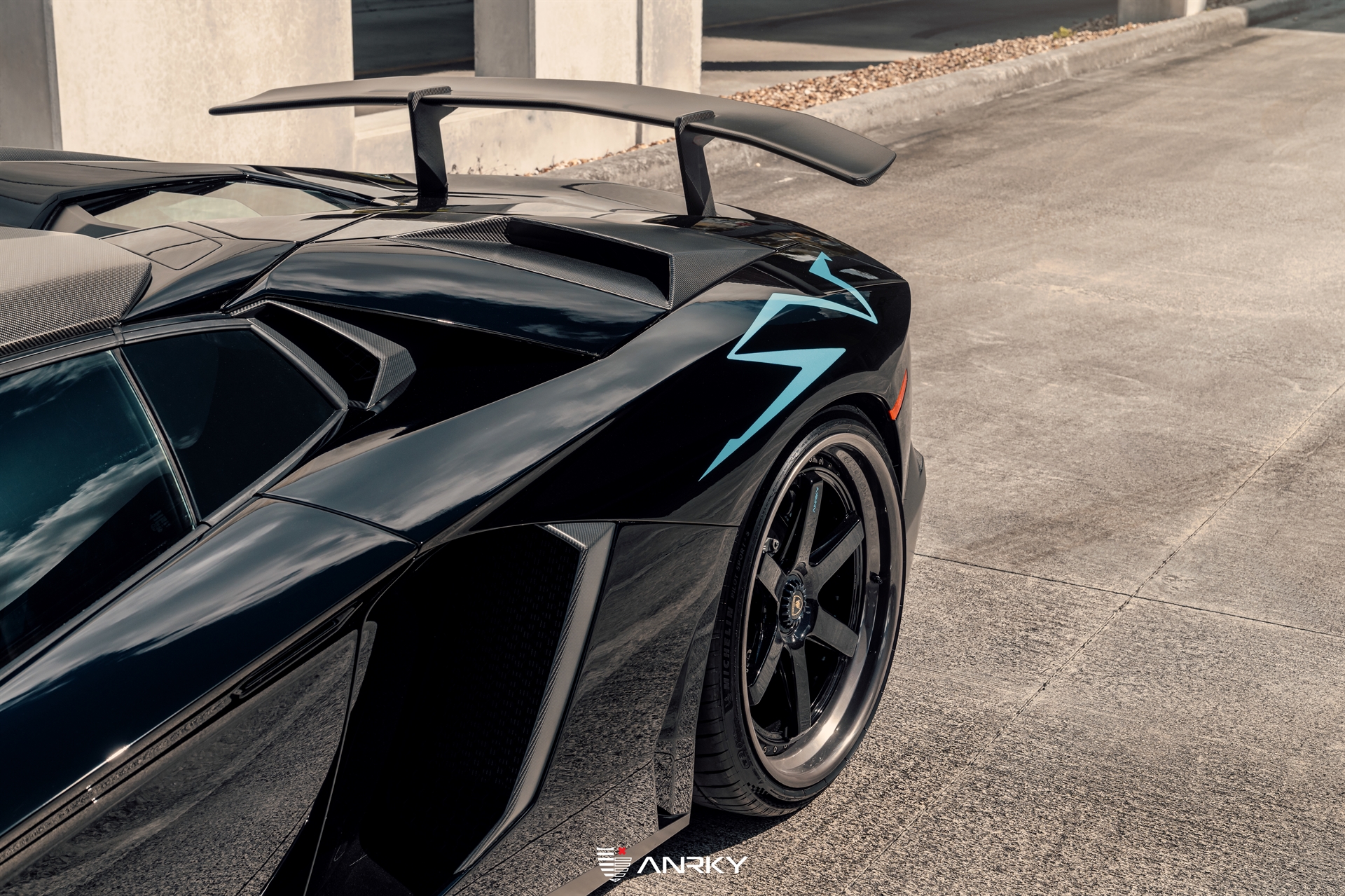Lamborghini Aventador SV Roadster | Nero Noctis | on ANRKY JDX-316 | Gloss Black