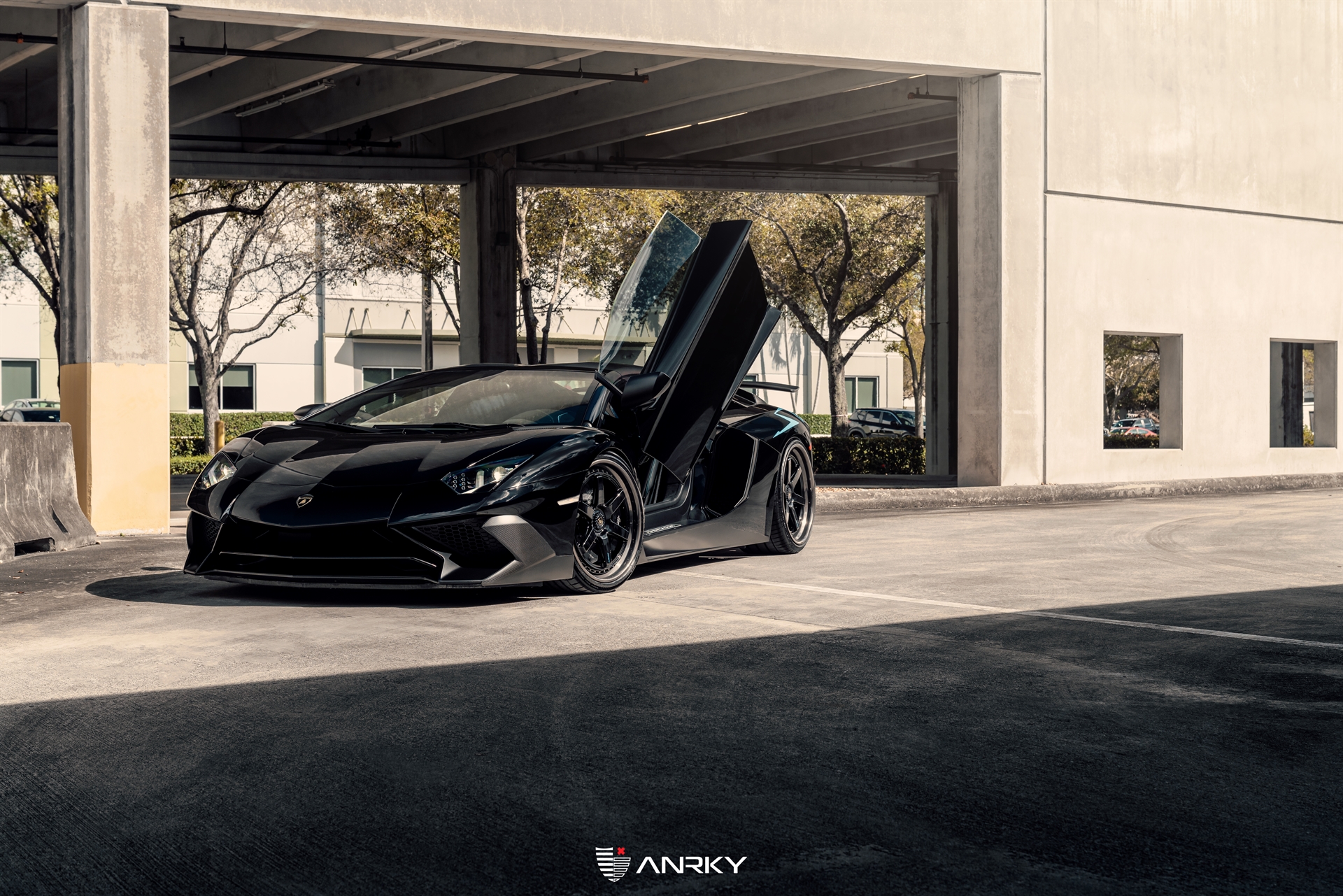 Lamborghini Aventador SV Roadster | Nero Noctis | on ANRKY JDX-316 | Gloss Black