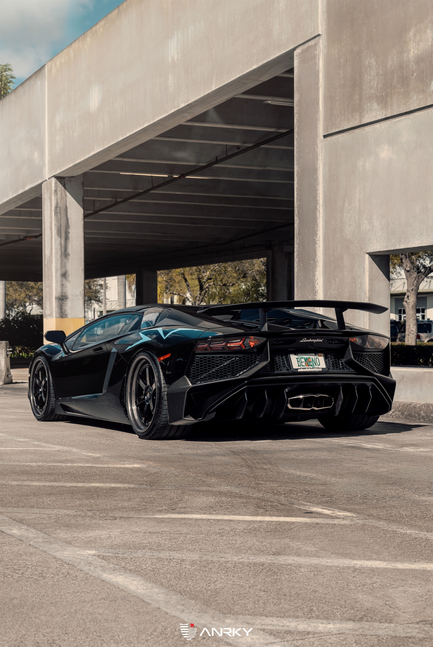 Lamborghini Aventador SV Roadster | Nero Noctis | on ANRKY JDX-316 | Gloss Black