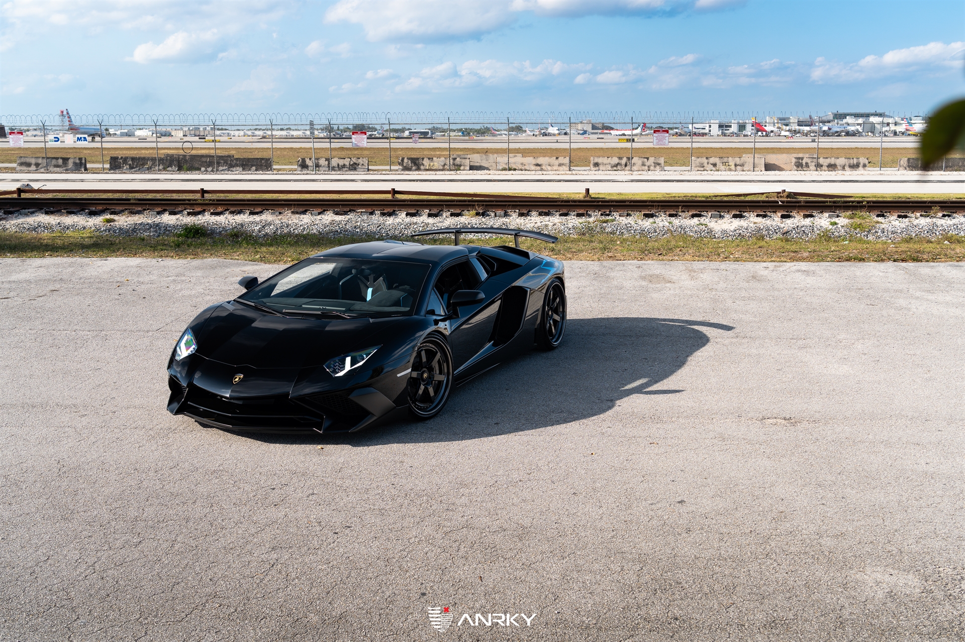Lamborghini Aventador SV Roadster | Nero Noctis | on ANRKY JDX-316 | Gloss Black