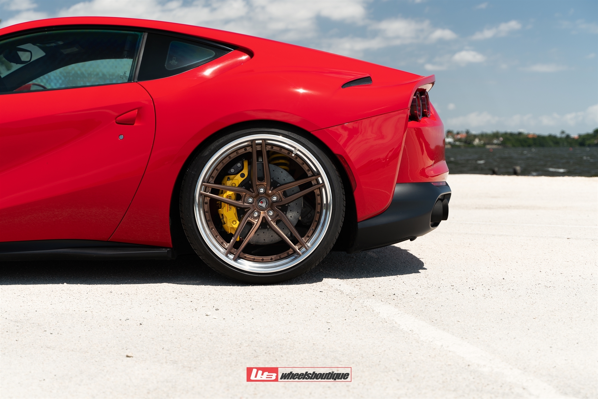 Ferrari 812 | Rosso Corsa | on ANRKY AN37 | Two-Tone: Frozen Brushed Bronze Face + Frozen Polished Bronze Windows