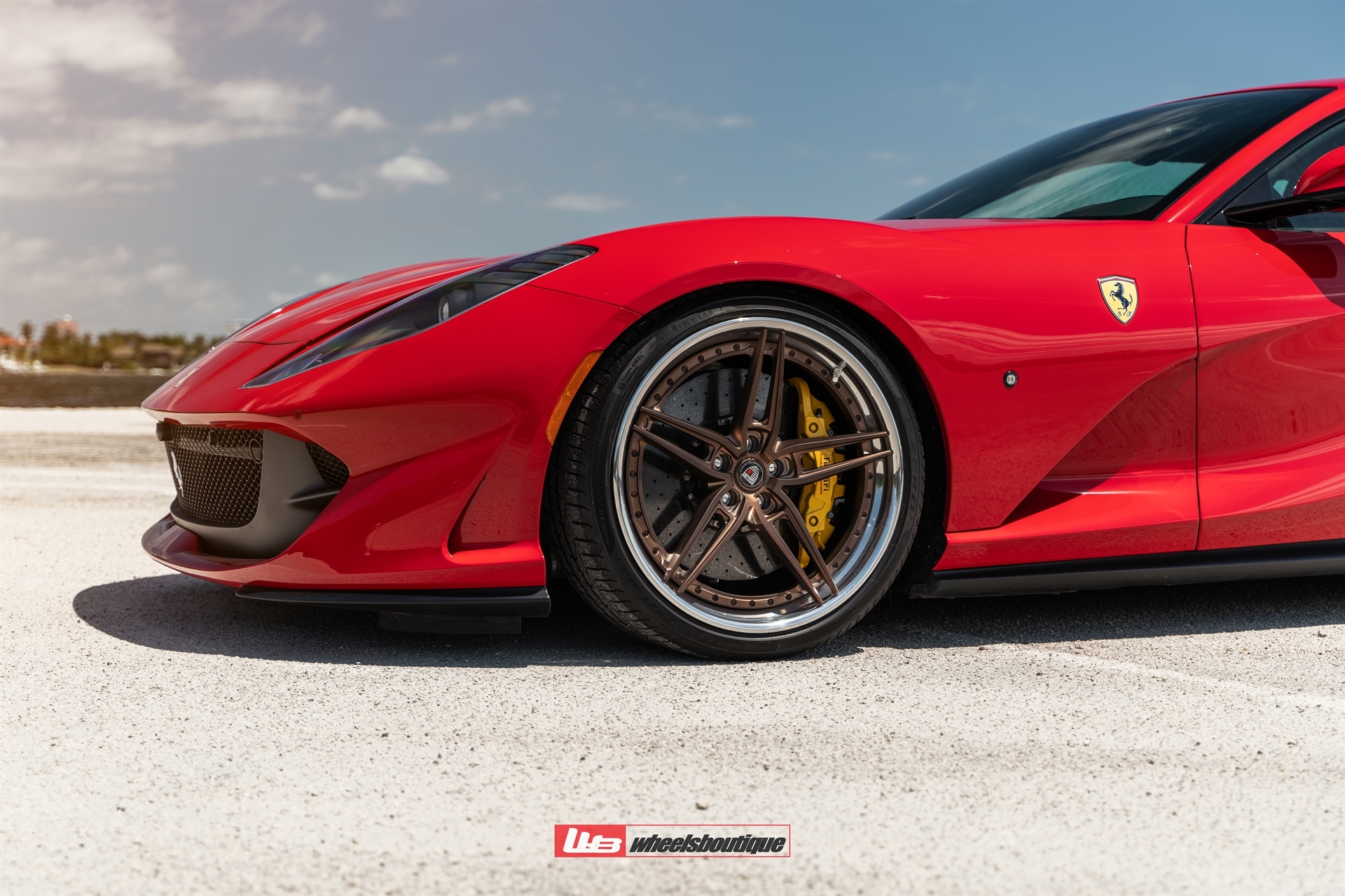 Ferrari 812 | Rosso Corsa | on ANRKY AN37 | Two-Tone: Frozen Brushed Bronze Face + Frozen Polished Bronze Windows