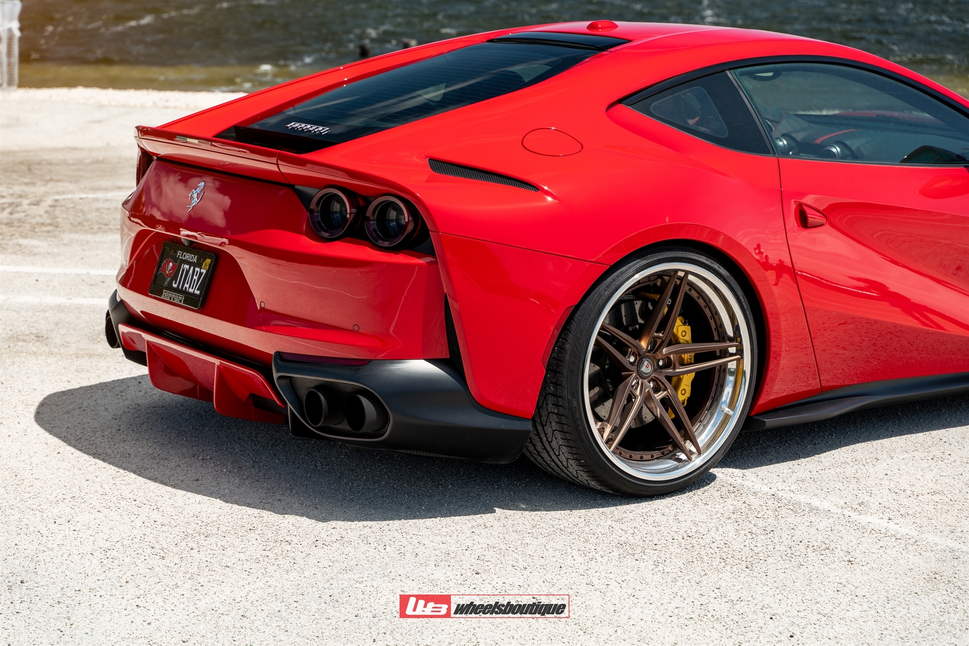 Ferrari 812 | Rosso Corsa | on ANRKY AN37 | Two-Tone: Frozen Brushed Bronze Face + Frozen Polished Bronze Windows