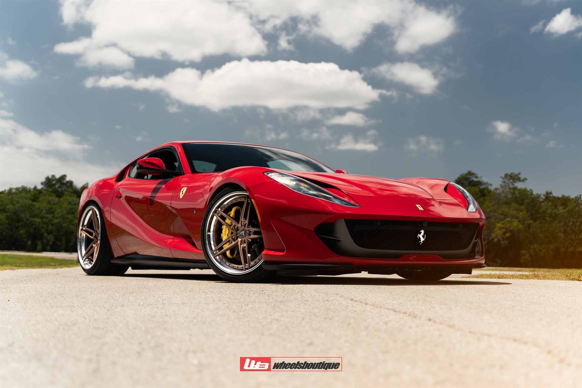Ferrari 812 | Rosso Corsa | on ANRKY AN37 | Two-Tone: Frozen Brushed Bronze Face + Frozen Polished Bronze Windows