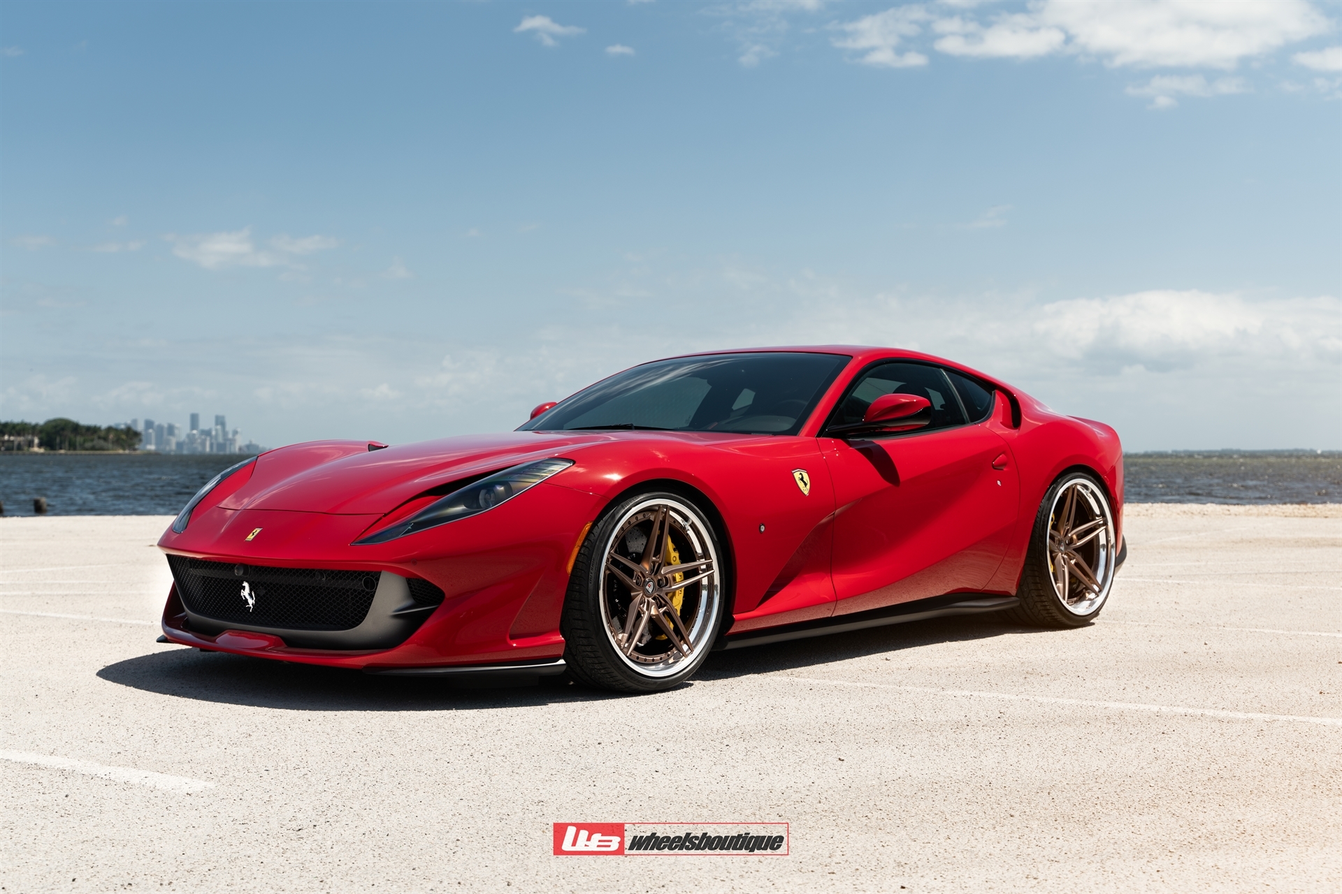 Ferrari 812 | Rosso Corsa | on ANRKY AN37 | Two-Tone: Frozen Brushed Bronze Face + Frozen Polished Bronze Windows