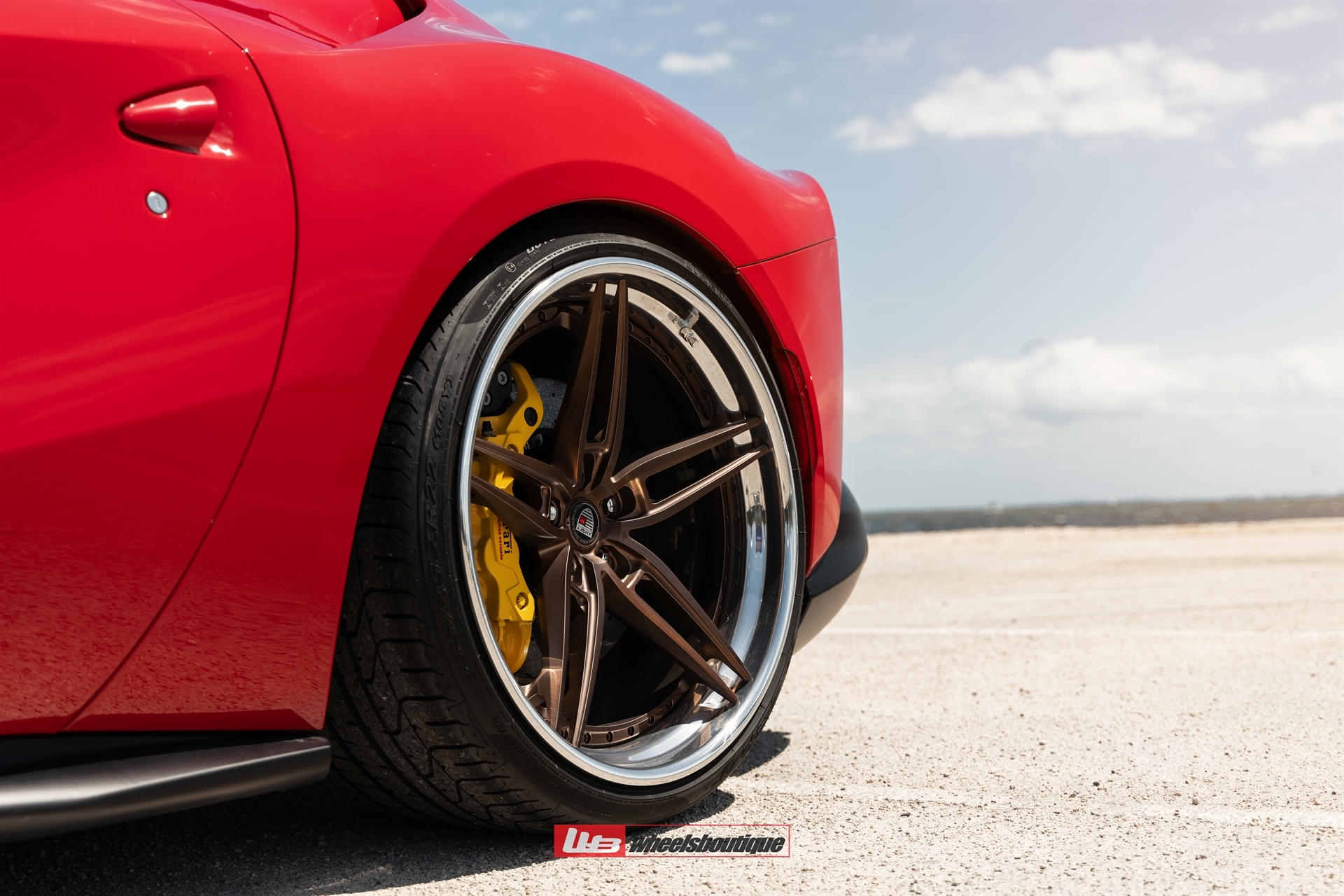 Ferrari 812 | Rosso Corsa | on ANRKY AN37 | Two-Tone: Frozen Brushed Bronze Face + Frozen Polished Bronze Windows