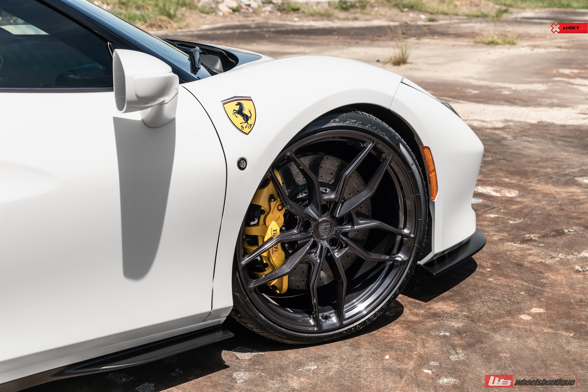 Ferrari F8 |  Bianco Avus | on ANRKY AN10 | Mirror Polished Smoke