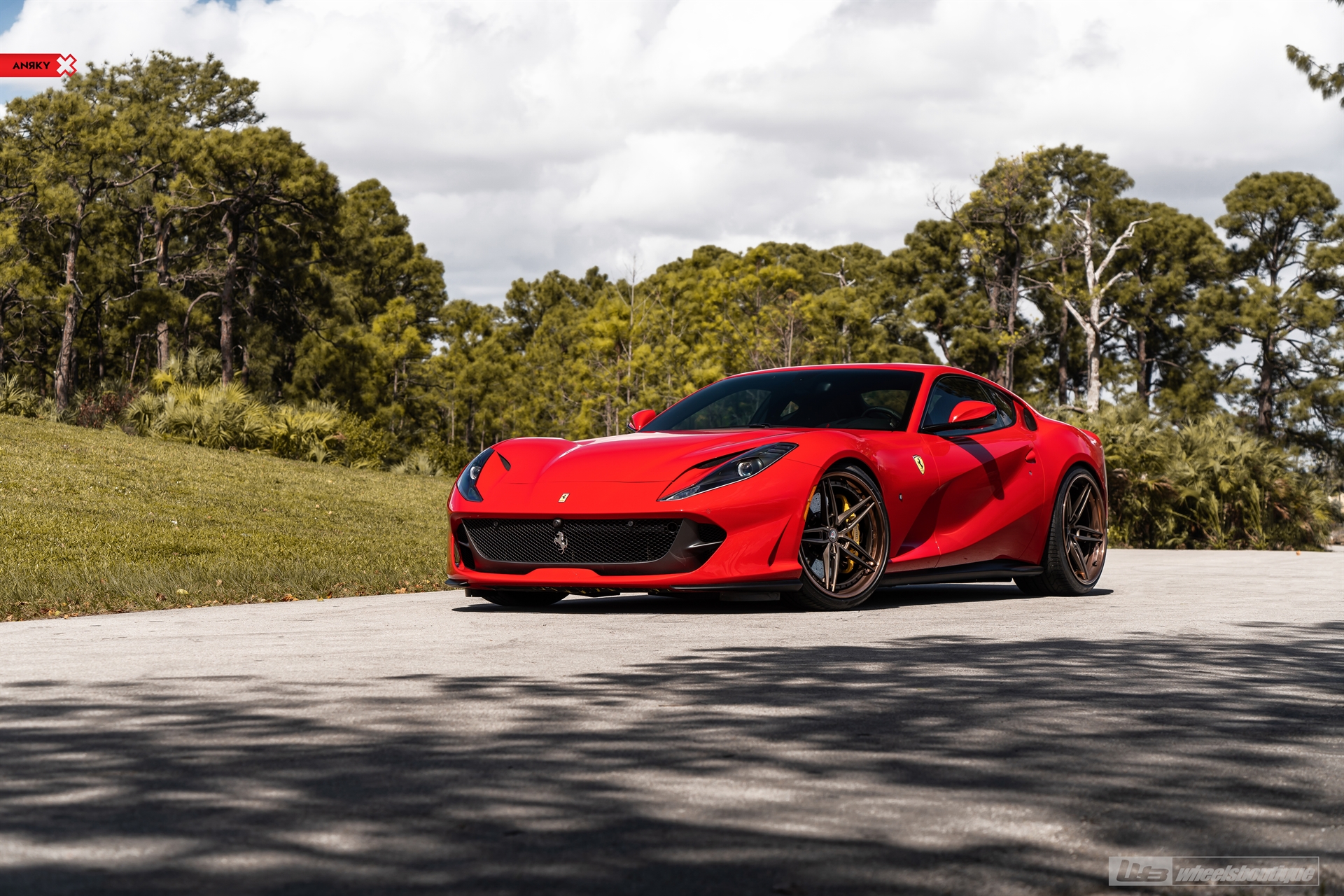 Ferrari 812 | Rosso Corsa | on ANRKY AN37 | Two-Tone: Frozen Brushed Bronze Face + Frozen Polished Bronze Windows