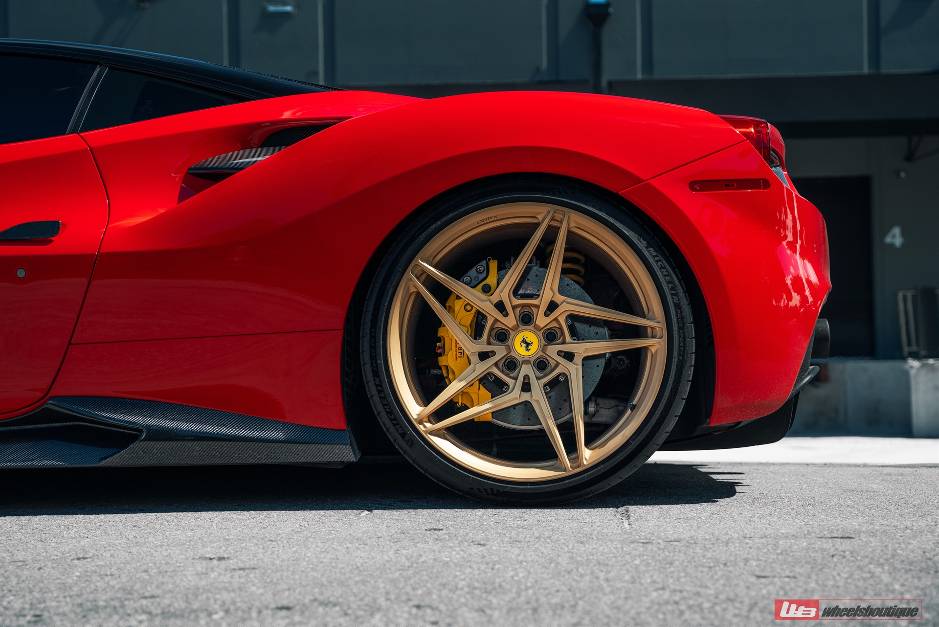 Ferrari 488 | Rosso Corsa | on ANRKY S1-X3 | Satin Gold