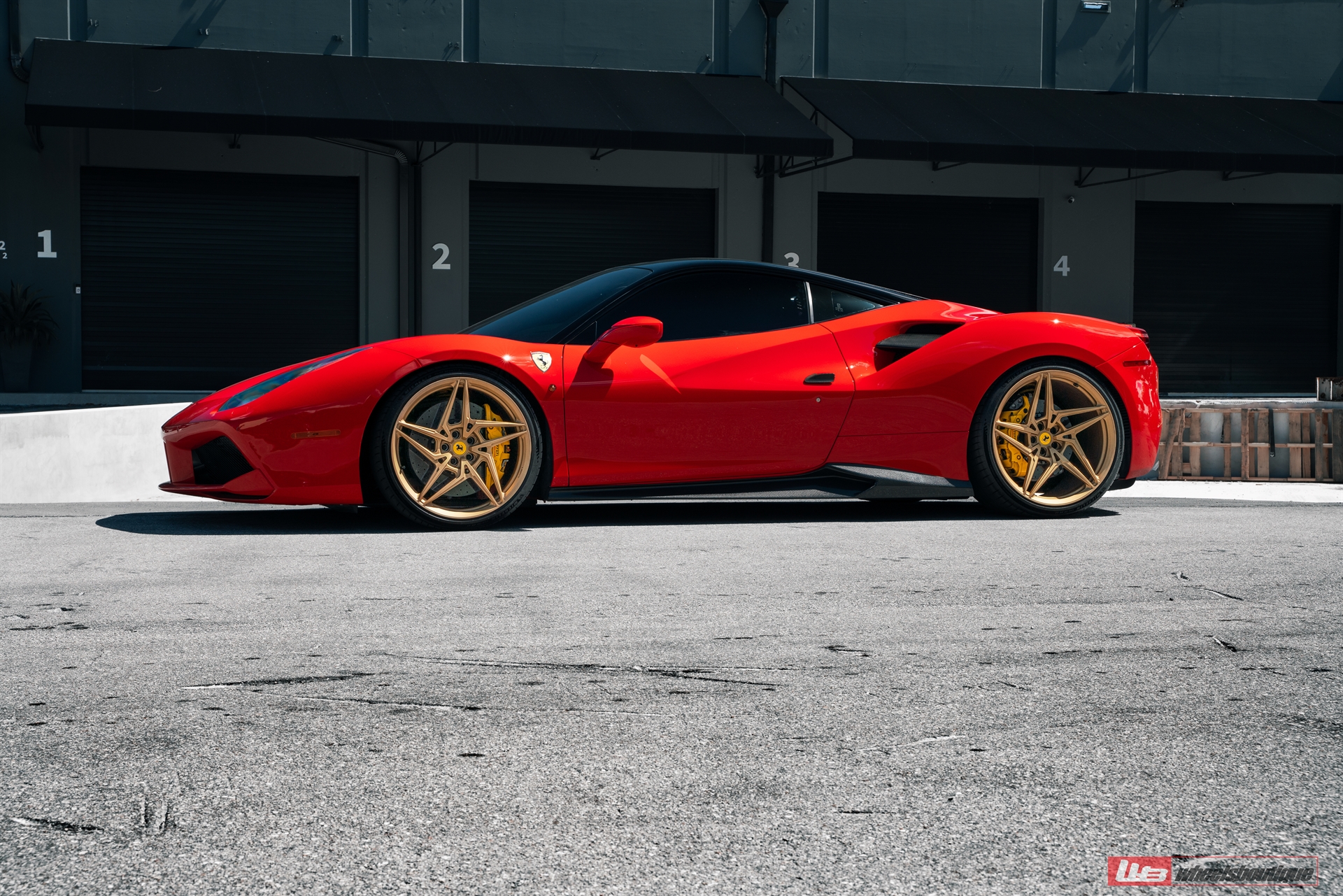 Ferrari 488 | Rosso Corsa | on ANRKY S1-X3 | Satin Gold