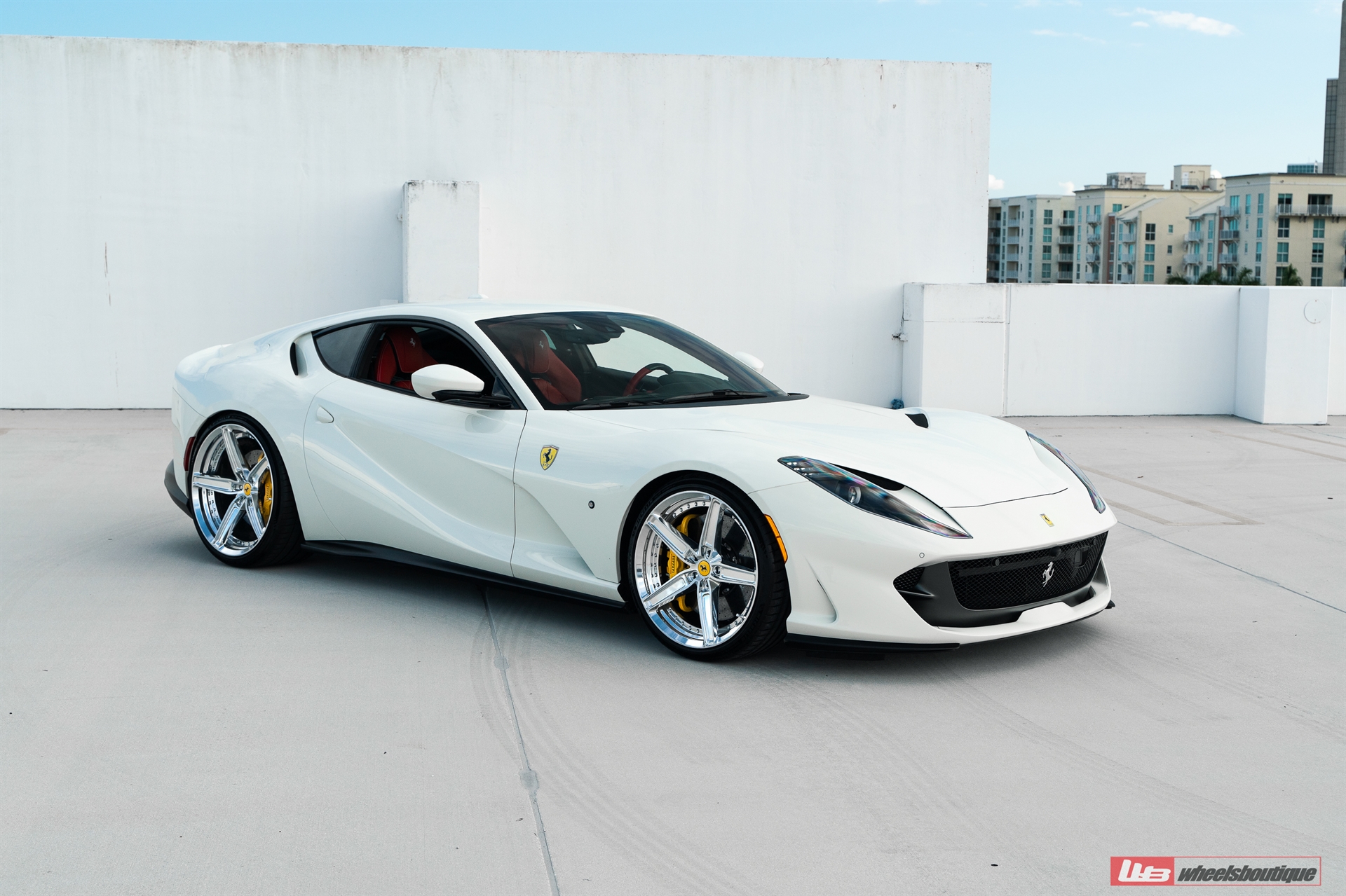 Ferrari 812 | Bianco Avus | on ANRKY AN25 | Two-Tone Brushed Clear Face + Polished Clear Windows