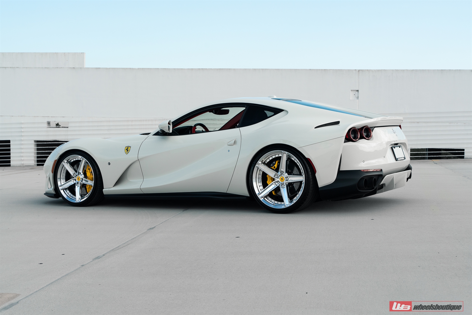 Ferrari 812 | Bianco Avus | on ANRKY AN25 | Two-Tone Brushed Clear Face + Polished Clear Windows