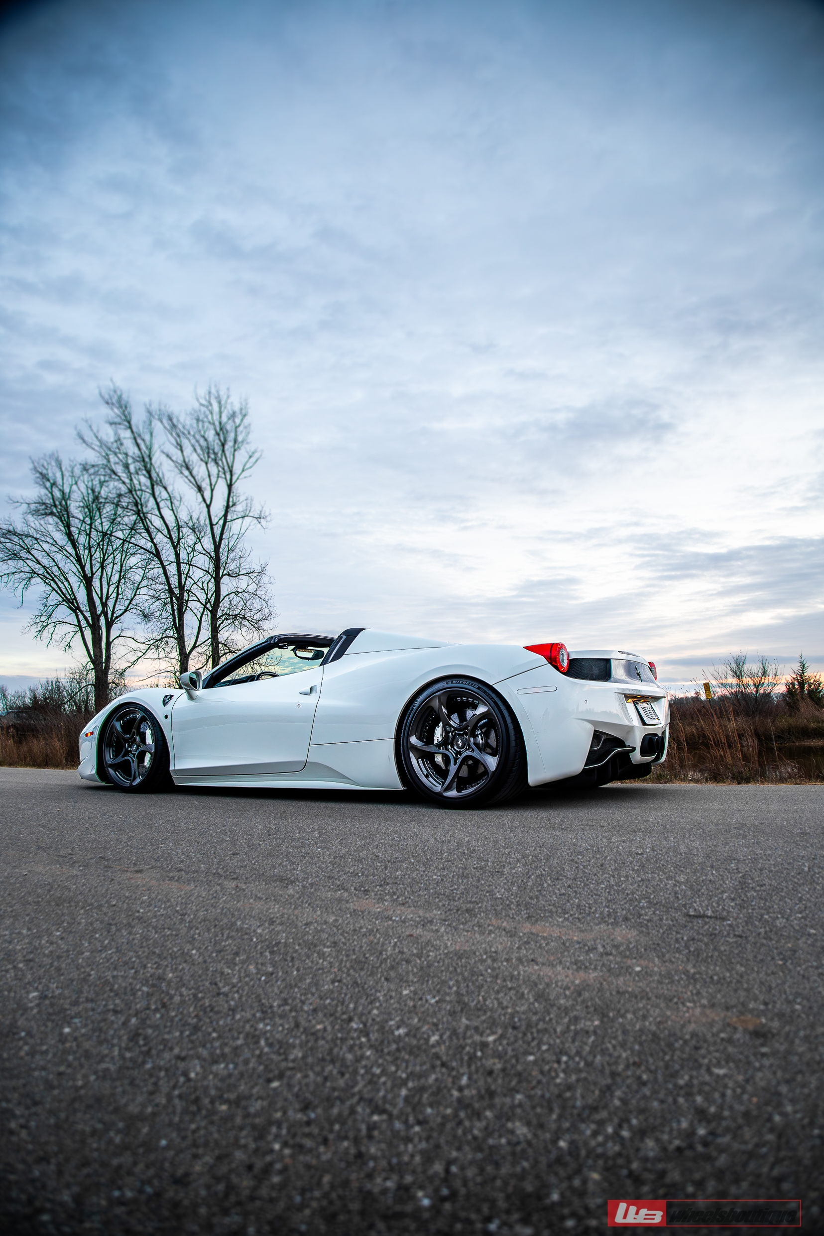 Ferrari 458 Spyder | Bianco Avus | on ANRKY XR-205 | Mirror Polished Smoked