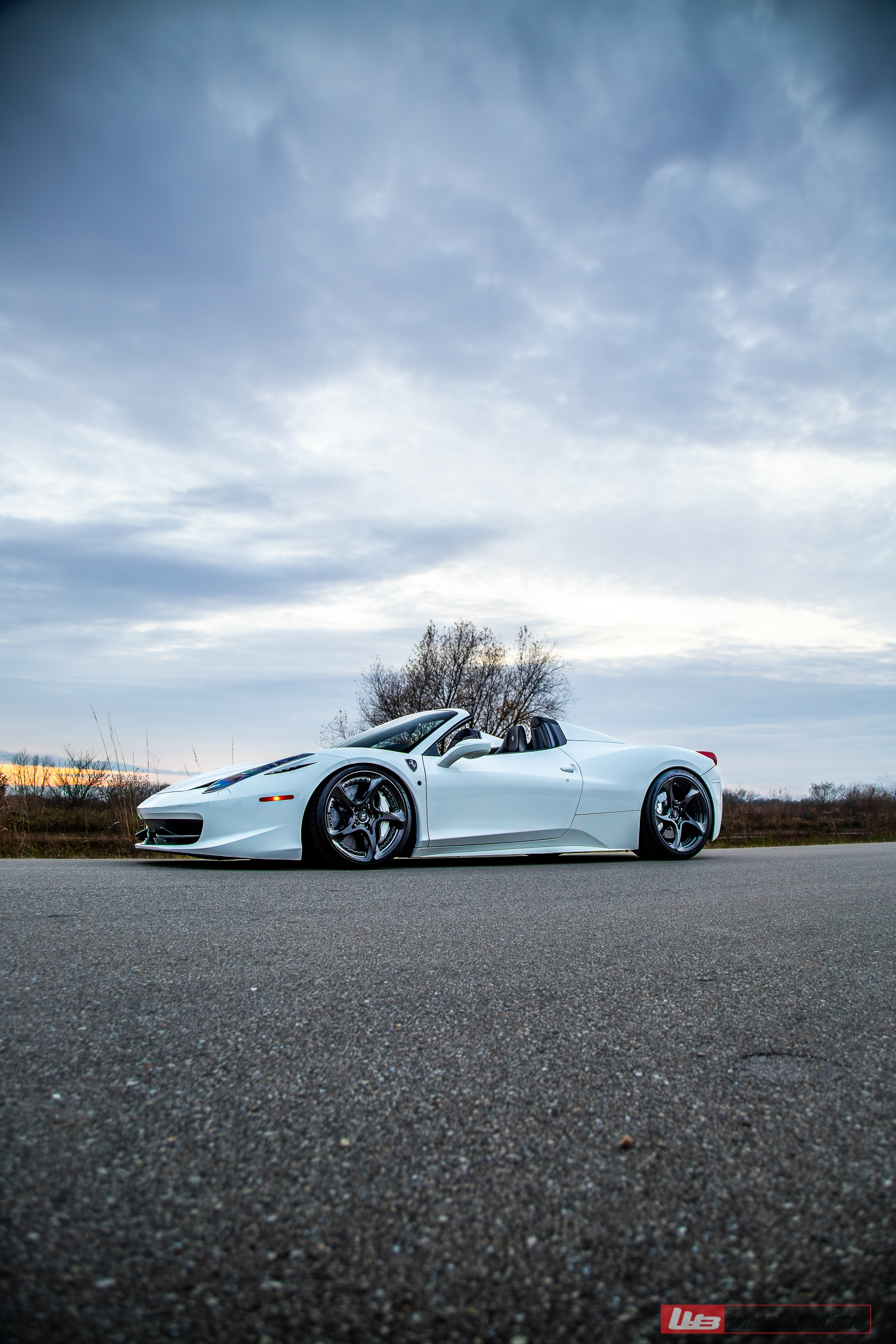 Ferrari 458 Spyder | Bianco Avus | on ANRKY XR-205 | Mirror Polished Smoked