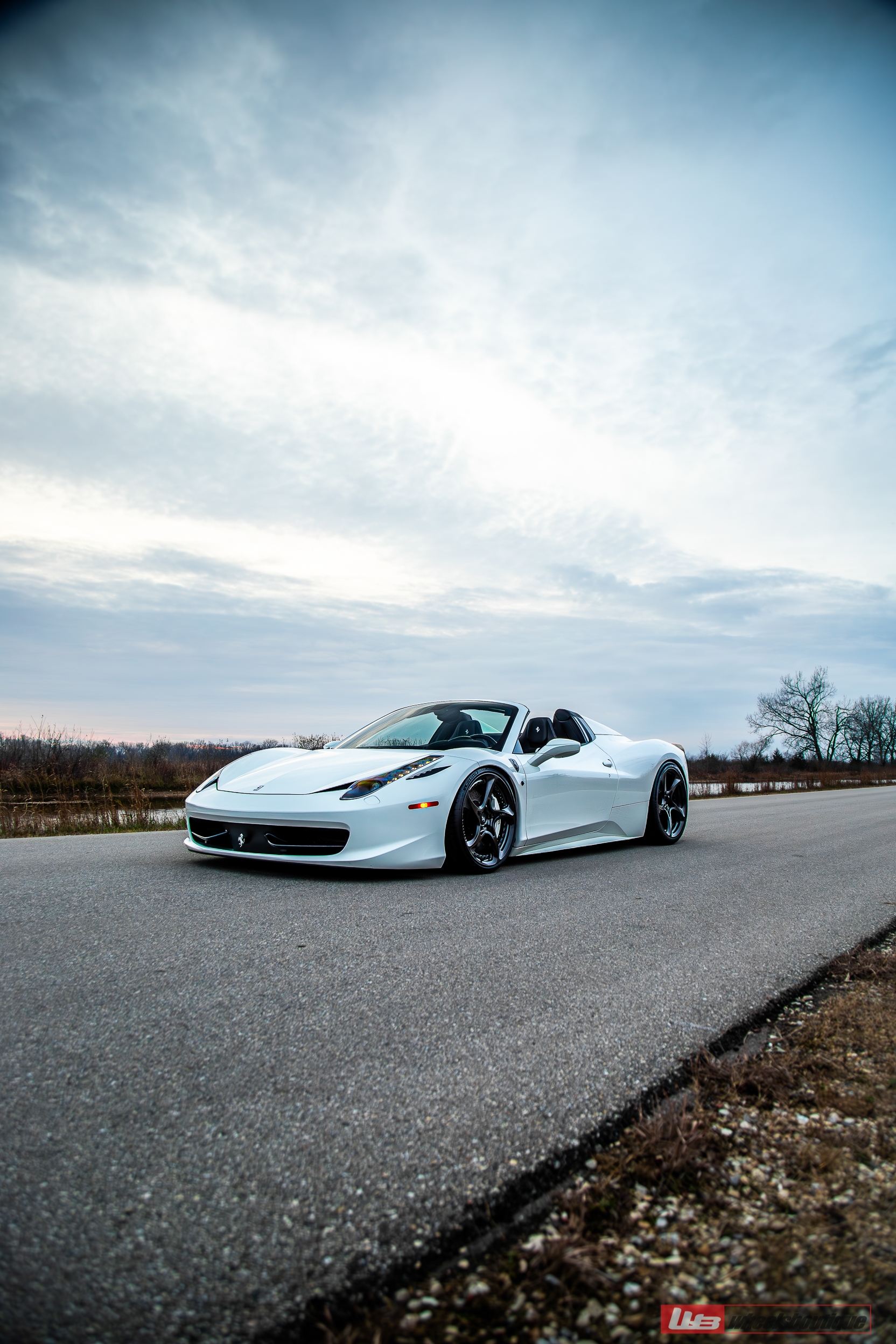 Ferrari 458 Spyder | Bianco Avus | on ANRKY XR-205 | Mirror Polished Smoked
