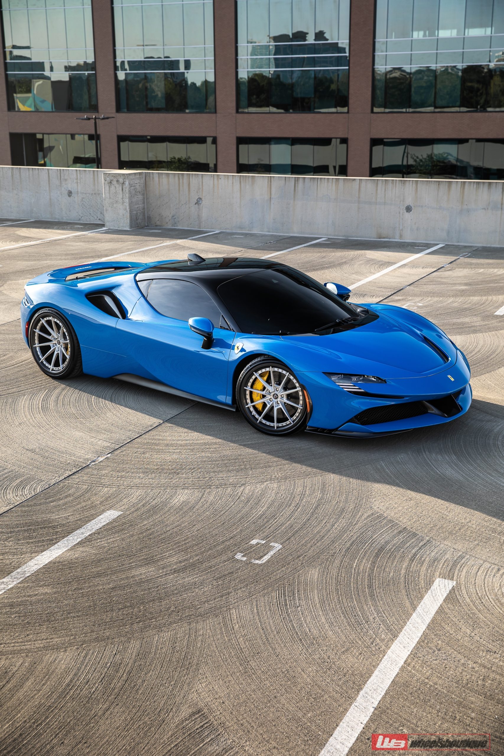 Ferrari SF90 | Blue Corsa | on ANRKY C38 | Brushed Clear
