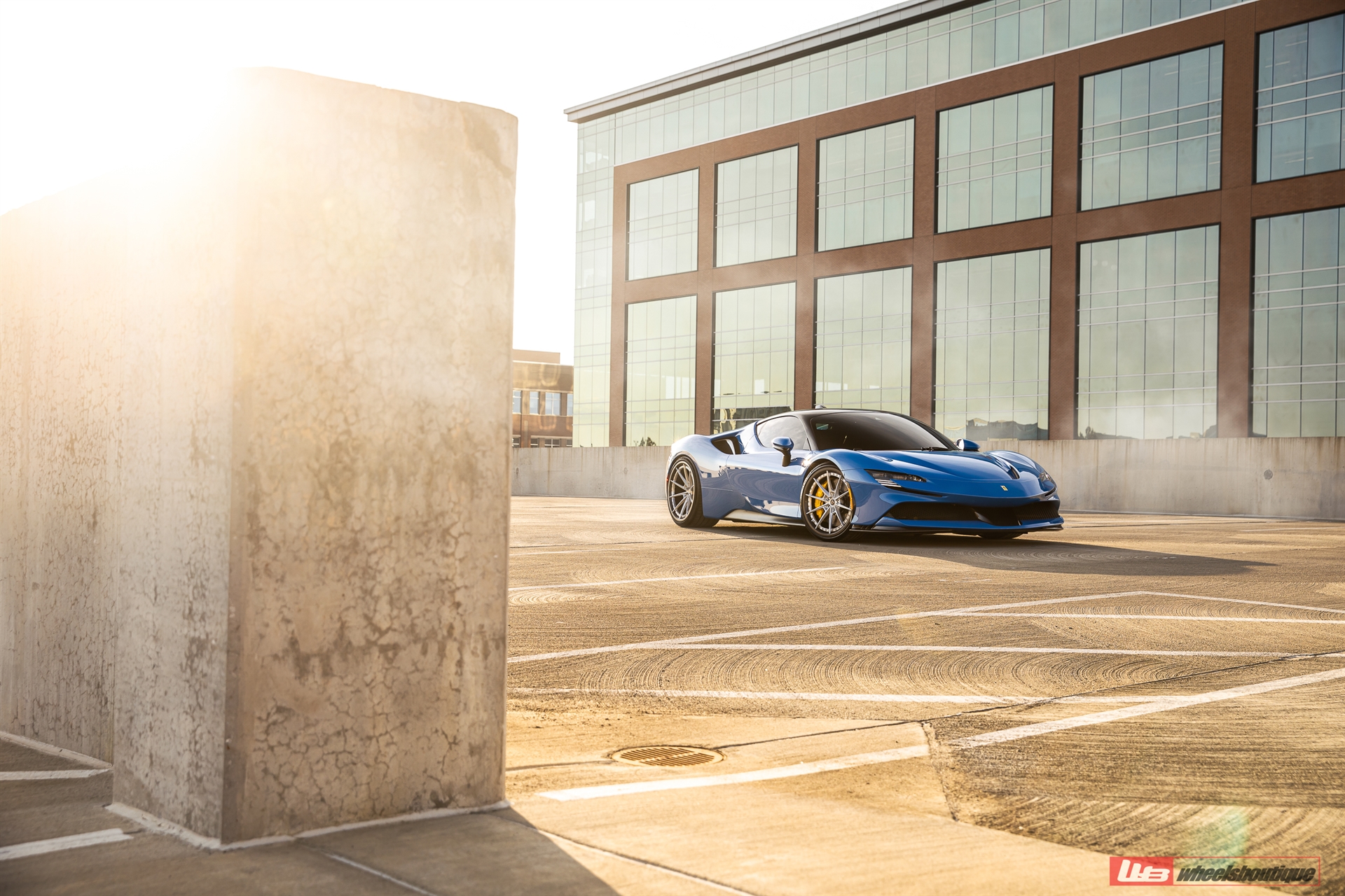 Ferrari SF90 | Blue Corsa | on ANRKY C38 | Brushed Clear