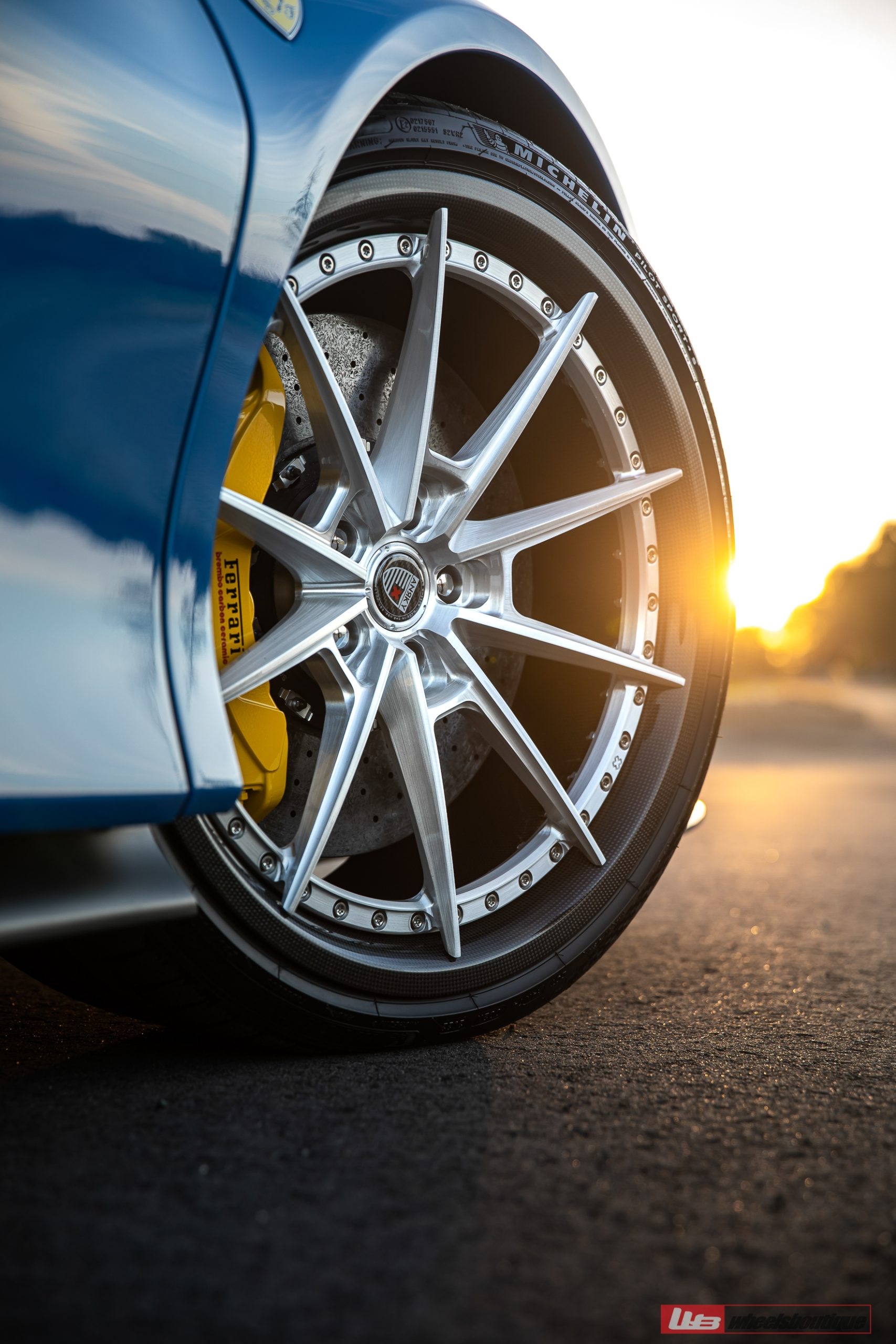 Ferrari SF90 | Blue Corsa | on ANRKY C38 | Brushed Clear