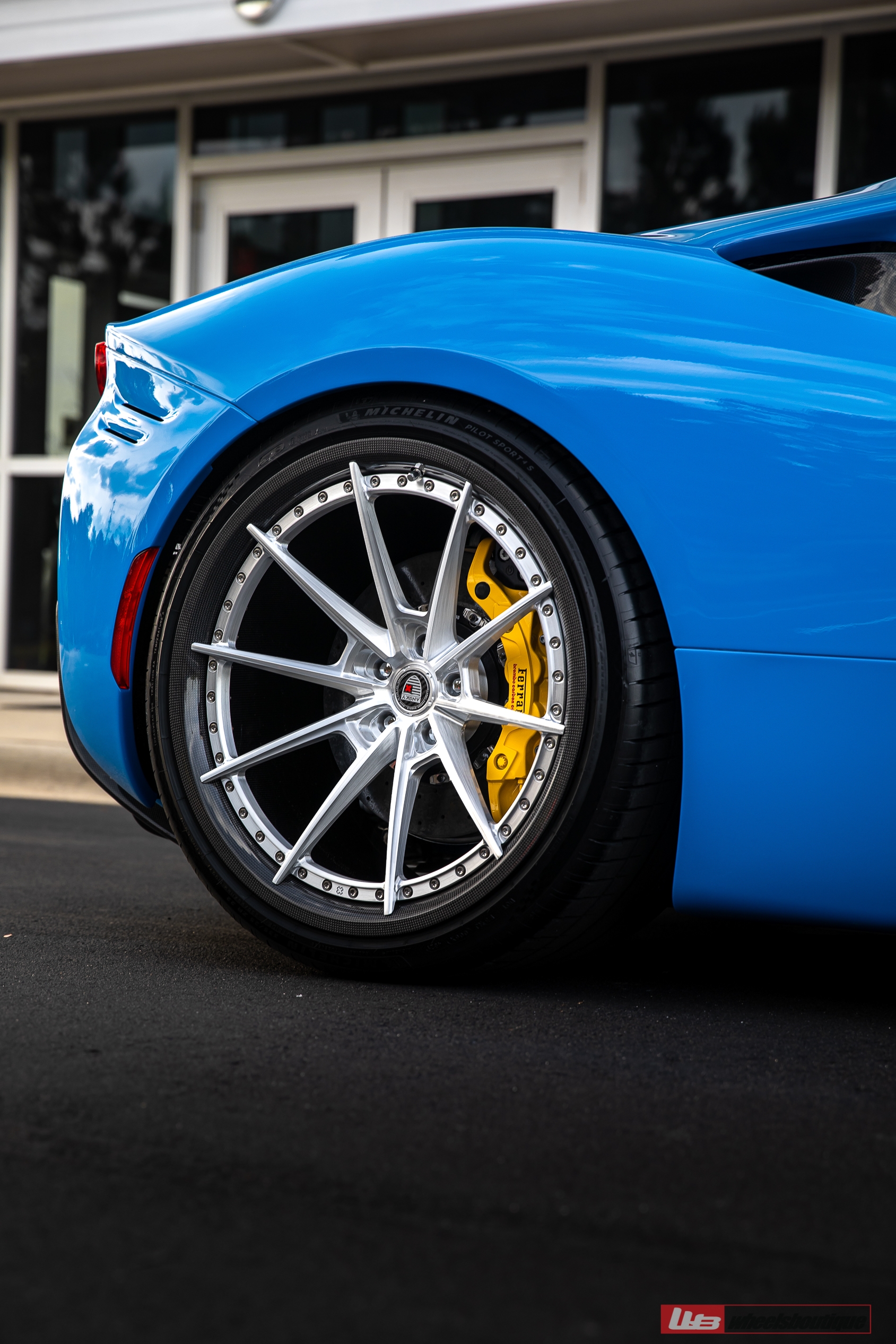 Ferrari SF90 | Blue Corsa | on ANRKY C38 | Brushed Clear