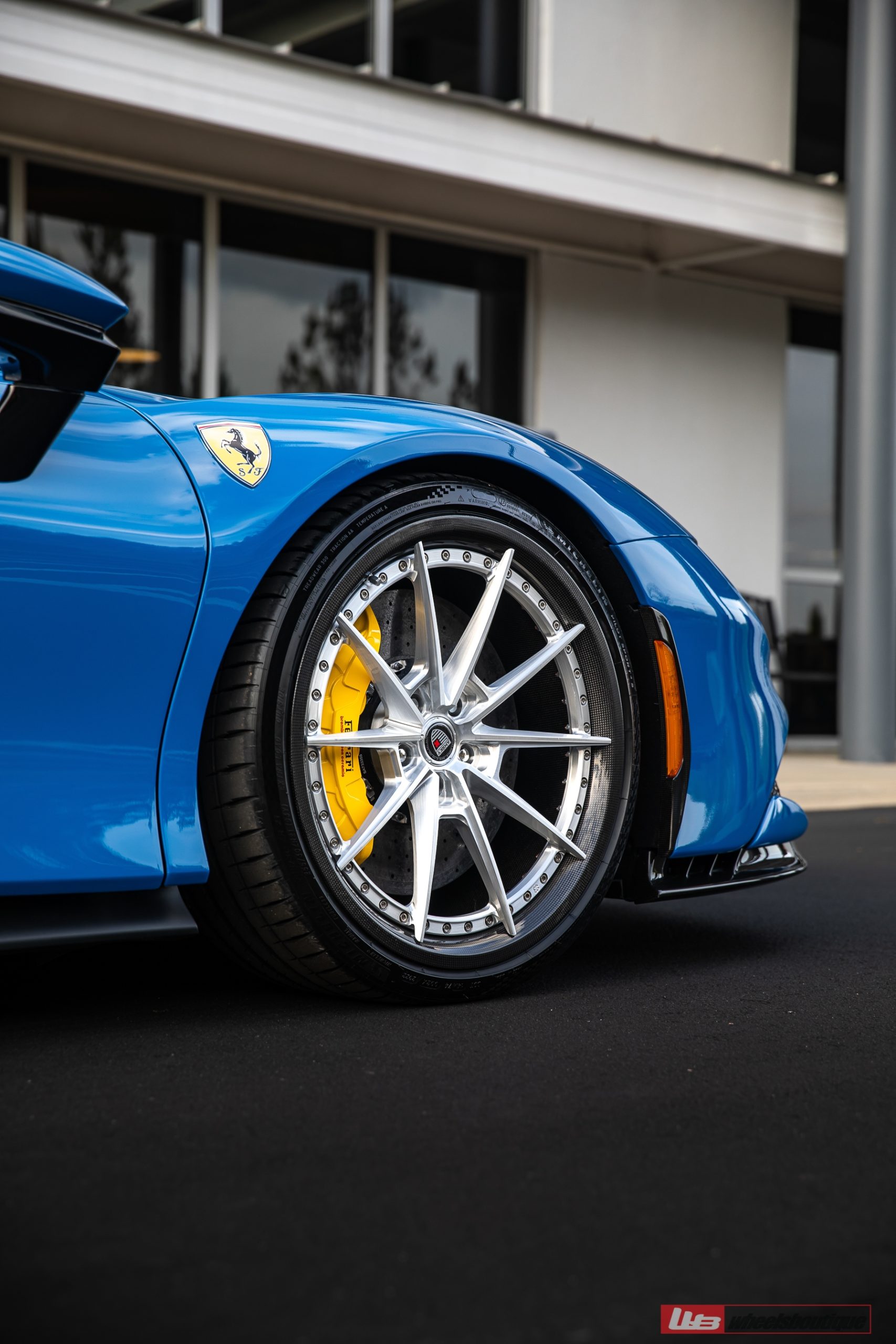 Ferrari SF90 | Blue Corsa | on ANRKY C38 | Brushed Clear