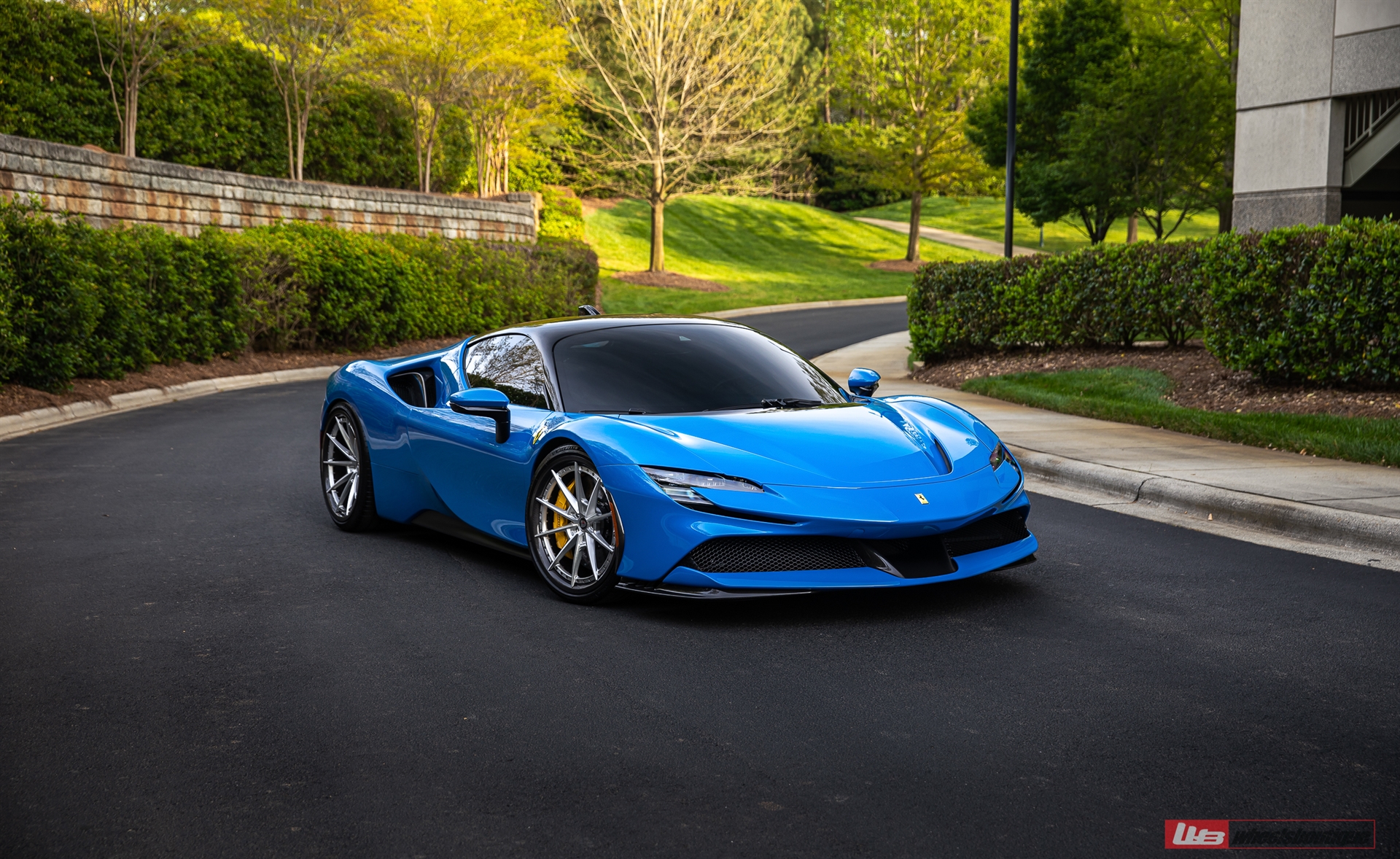 Ferrari SF90 | Blue Corsa | on ANRKY C38 | Brushed Clear