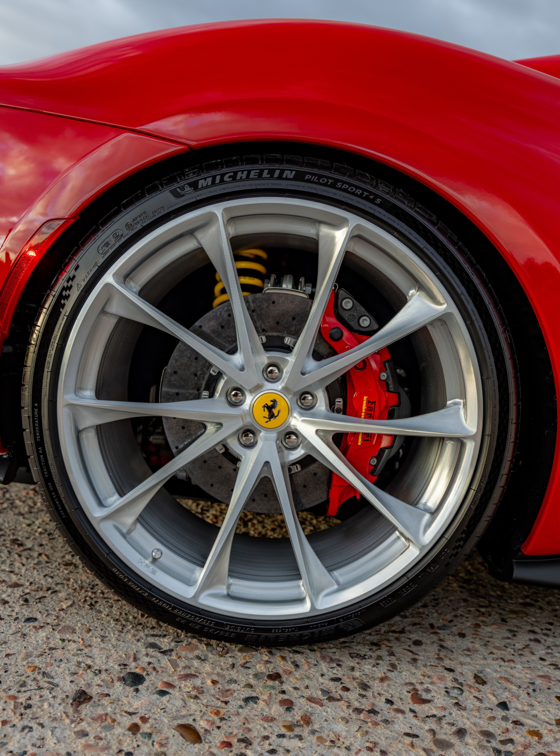 Ferrari 296 GTB | Rosso Corza | on HRE P201 | Brushed Clear
