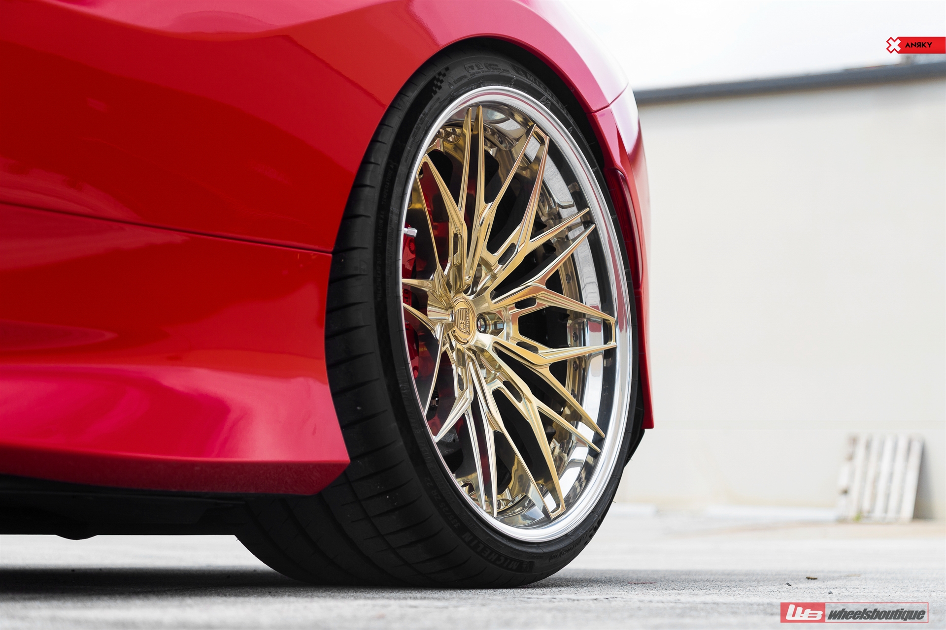 FERRARI F8 | Rosso Corsa | on ANRKY S3-X1 | Polished Gold