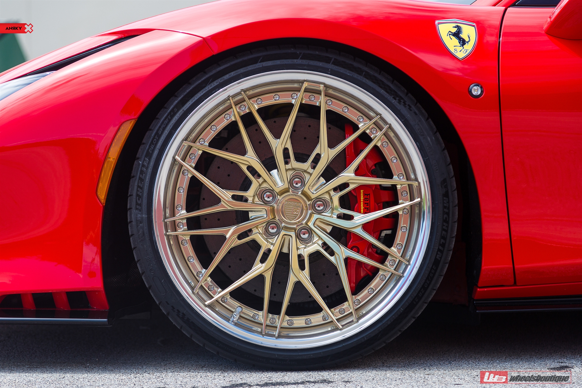 FERRARI F8 | Rosso Corsa | on ANRKY S3-X1 | Polished Gold