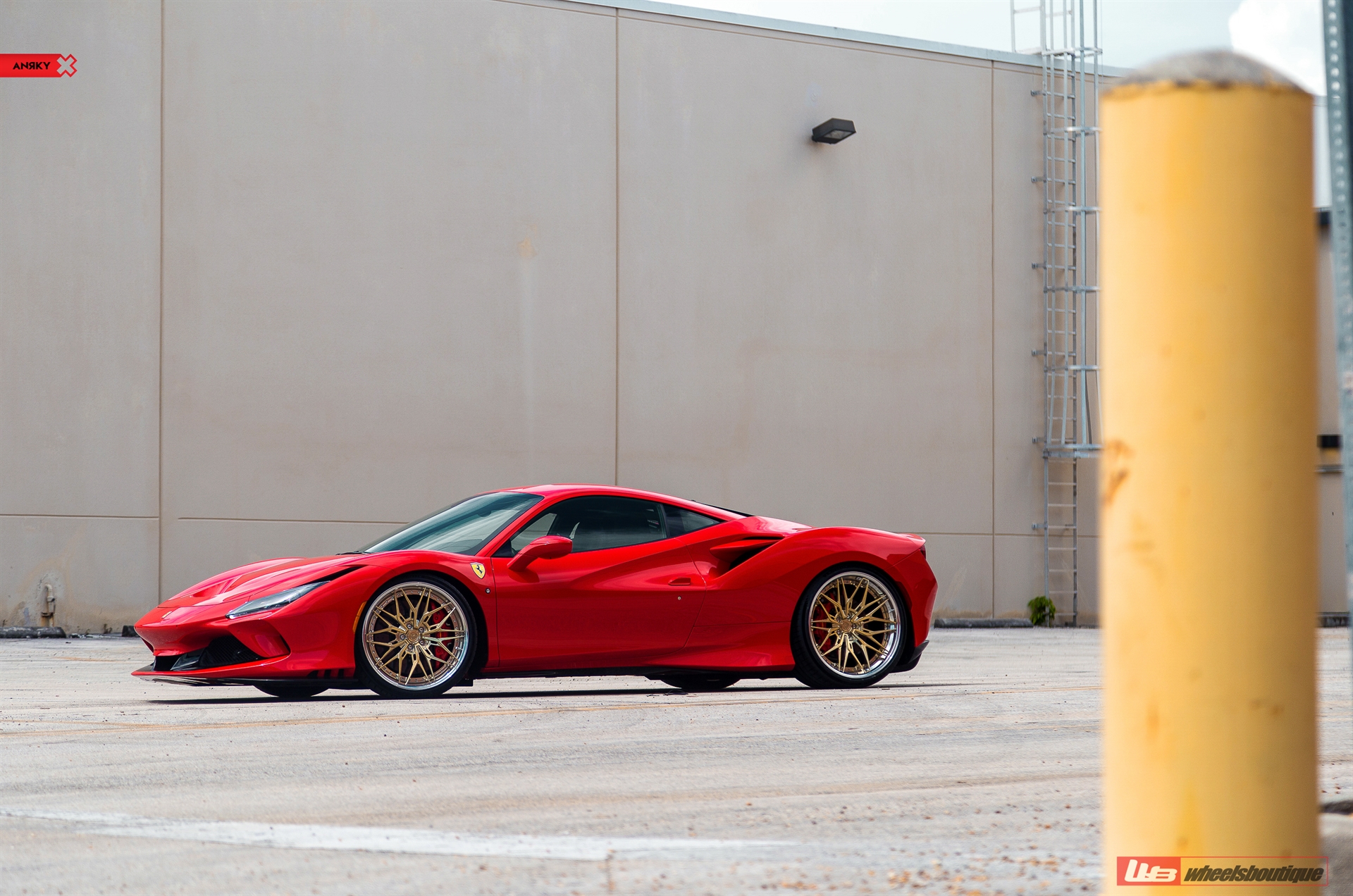 FERRARI F8 | Rosso Corsa | on ANRKY S3-X1 | Polished Gold