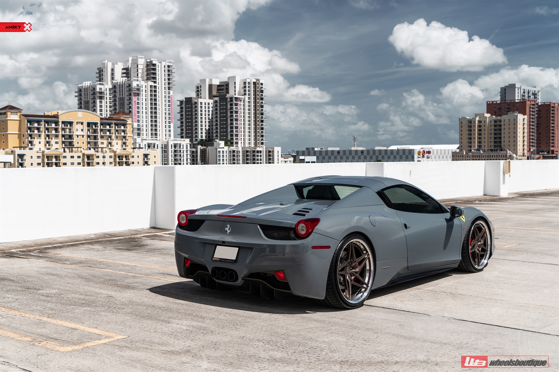 Ferrari 458 Spider | Nardo Gray | on ANRKY S3-X3 | Frozen Stone Bronze