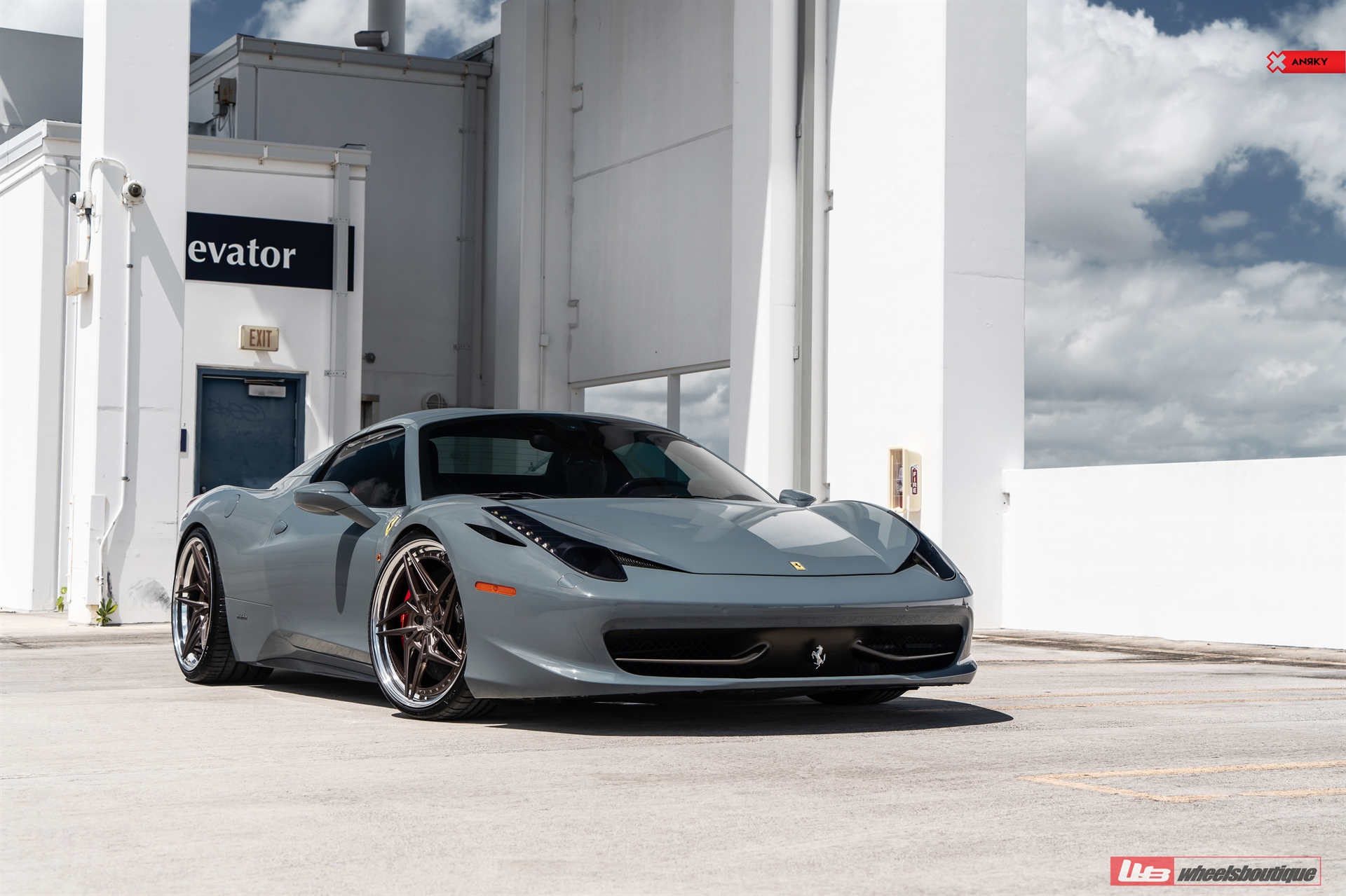 Ferrari 458 Spider | Nardo Gray | on ANRKY S3-X3 | Frozen Stone Bronze