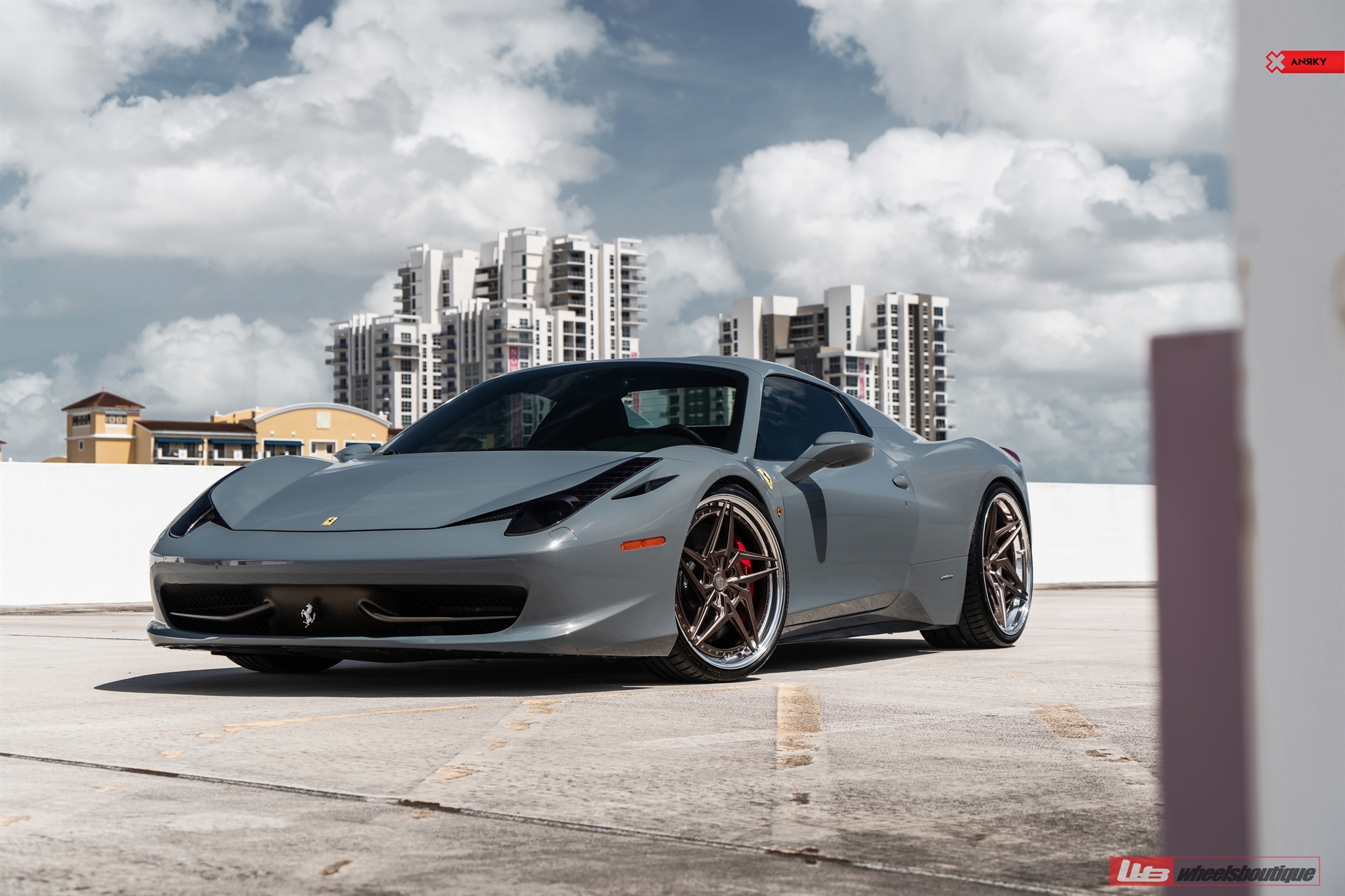 Ferrari 458 Spider | Nardo Gray | on ANRKY S3-X3 | Frozen Stone Bronze