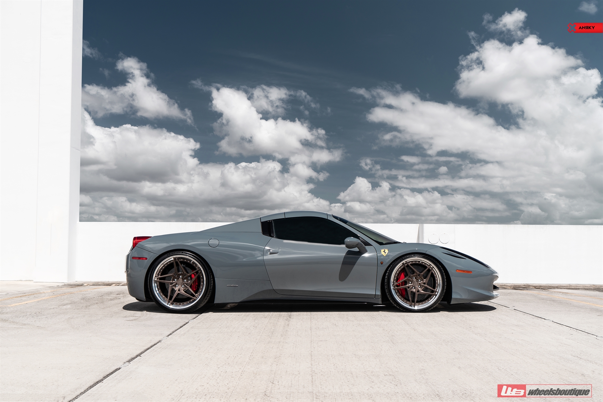 Ferrari 458 Spider | Nardo Gray | on ANRKY S3-X3 | Frozen Stone Bronze
