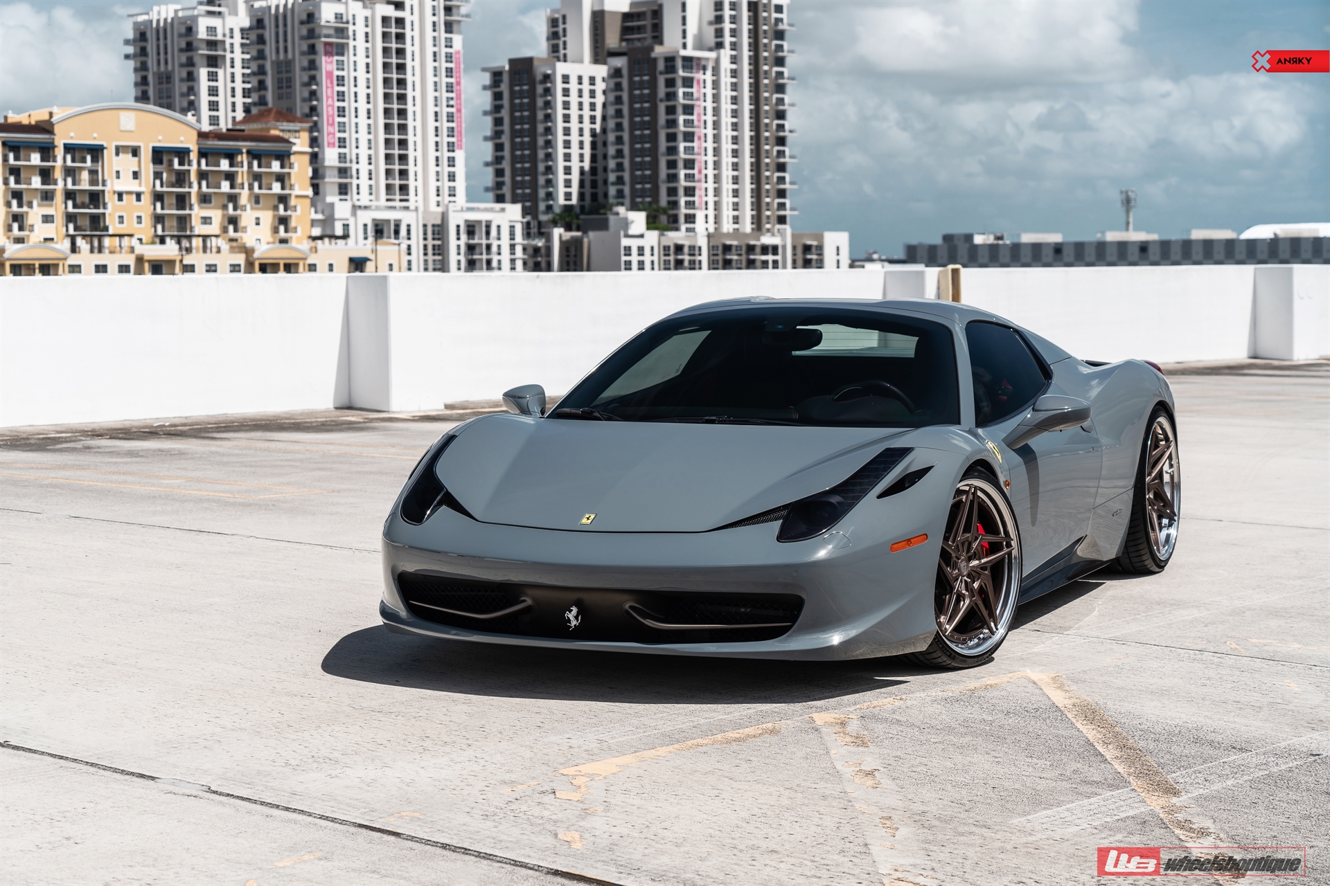 Ferrari 458 Spider | Nardo Gray | on ANRKY S3-X3 | Frozen Stone Bronze