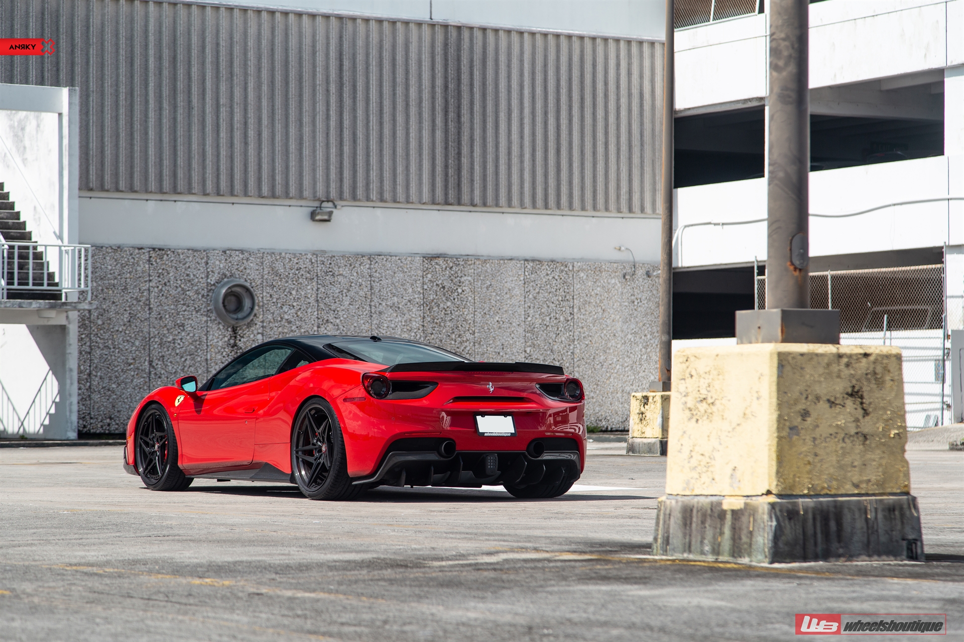 1016 Industries 488 | Rosso Corsa | on ANRKY S3-X3 | Satin Black