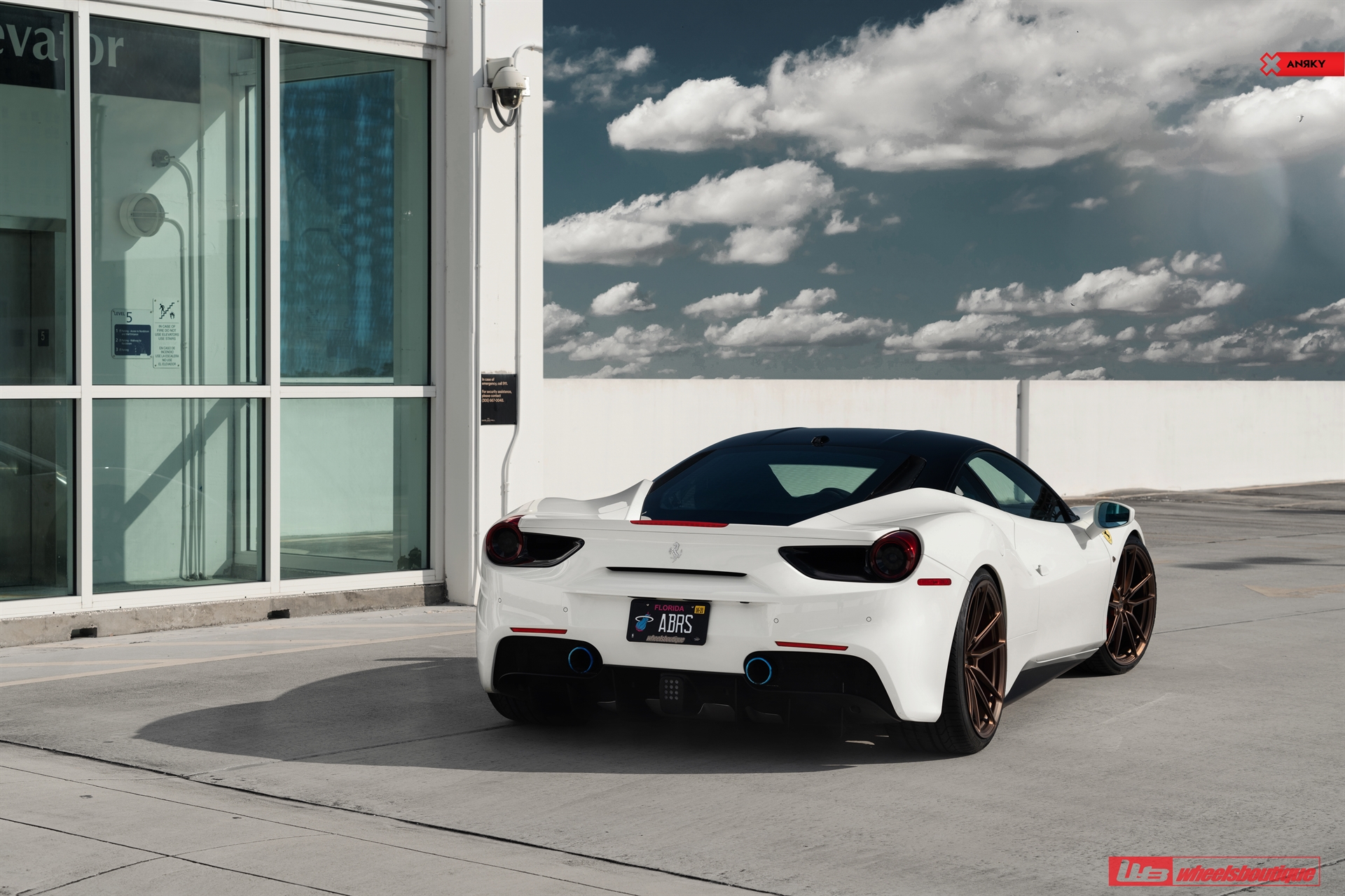 Ferrari 488 | Bianco Avus | on ANRKY AN14 | Frozen Polished Bronze