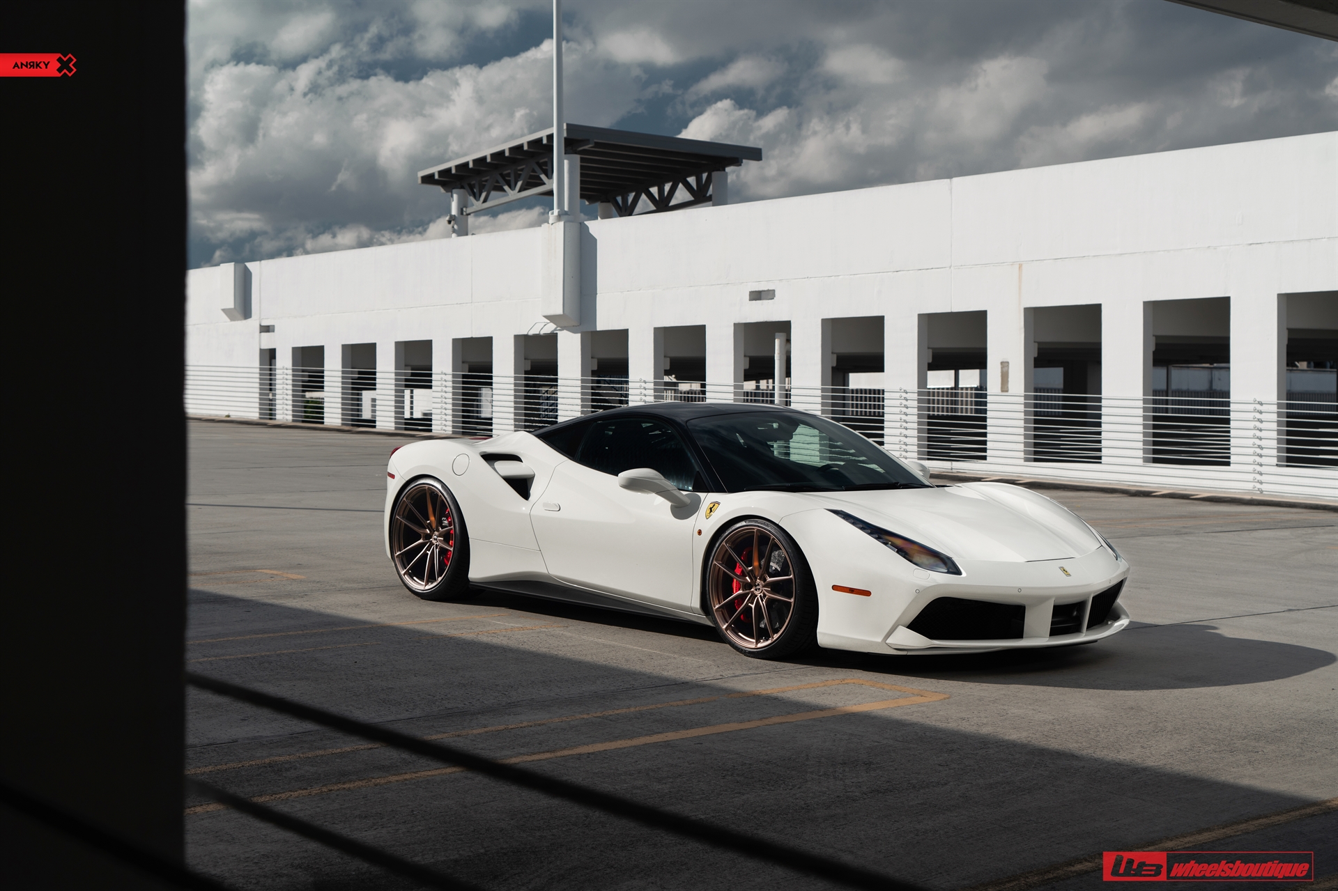 Ferrari 488 | Bianco Avus | on ANRKY AN14 | Frozen Polished Bronze