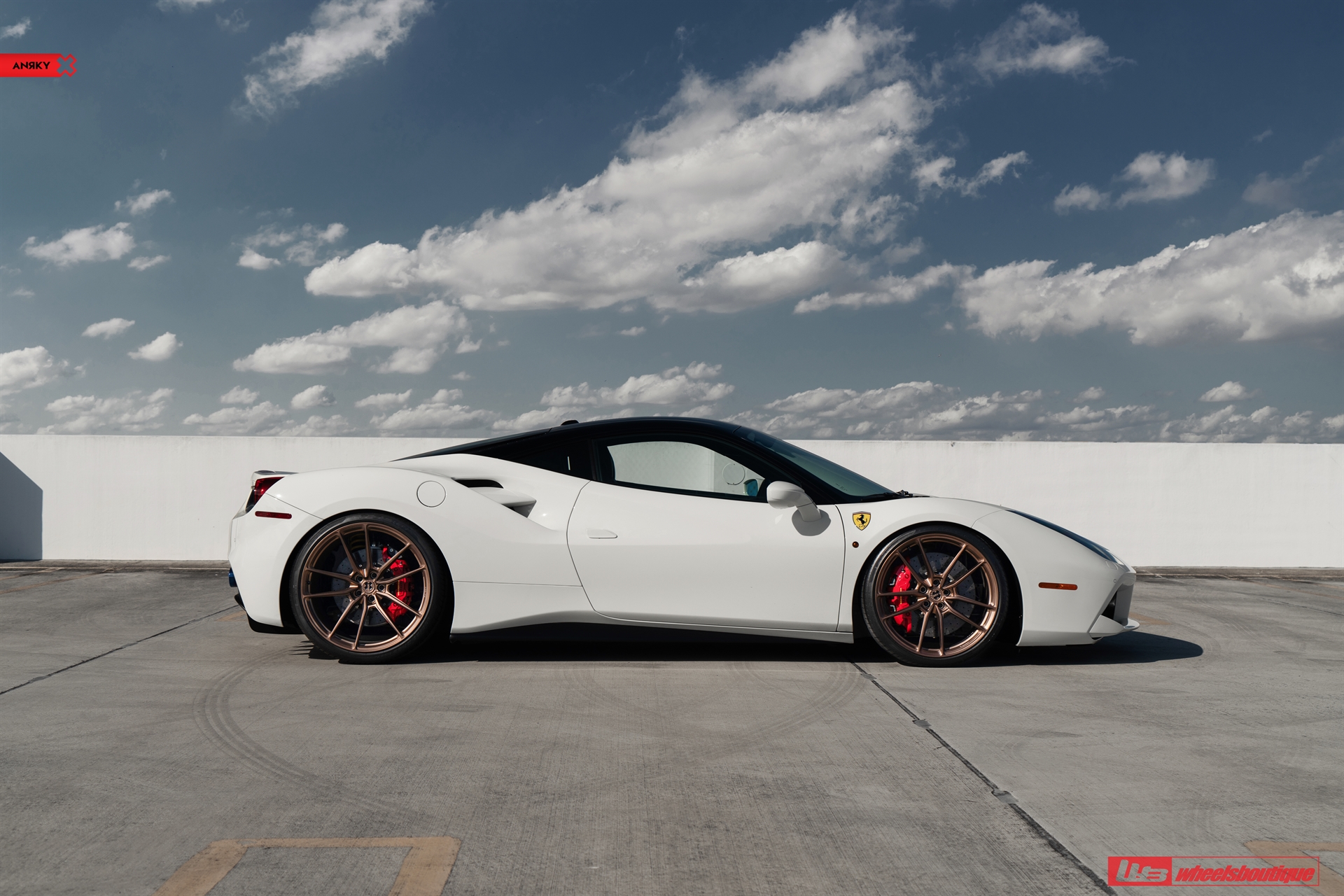 Ferrari 488 | Bianco Avus | on ANRKY AN14 | Frozen Polished Bronze
