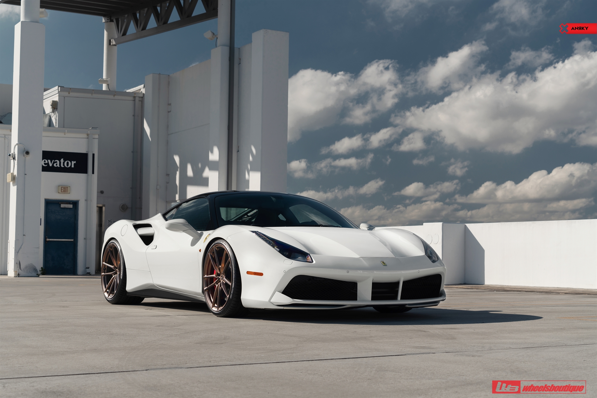 Ferrari 488 | Bianco Avus | on ANRKY AN14 | Frozen Polished Bronze