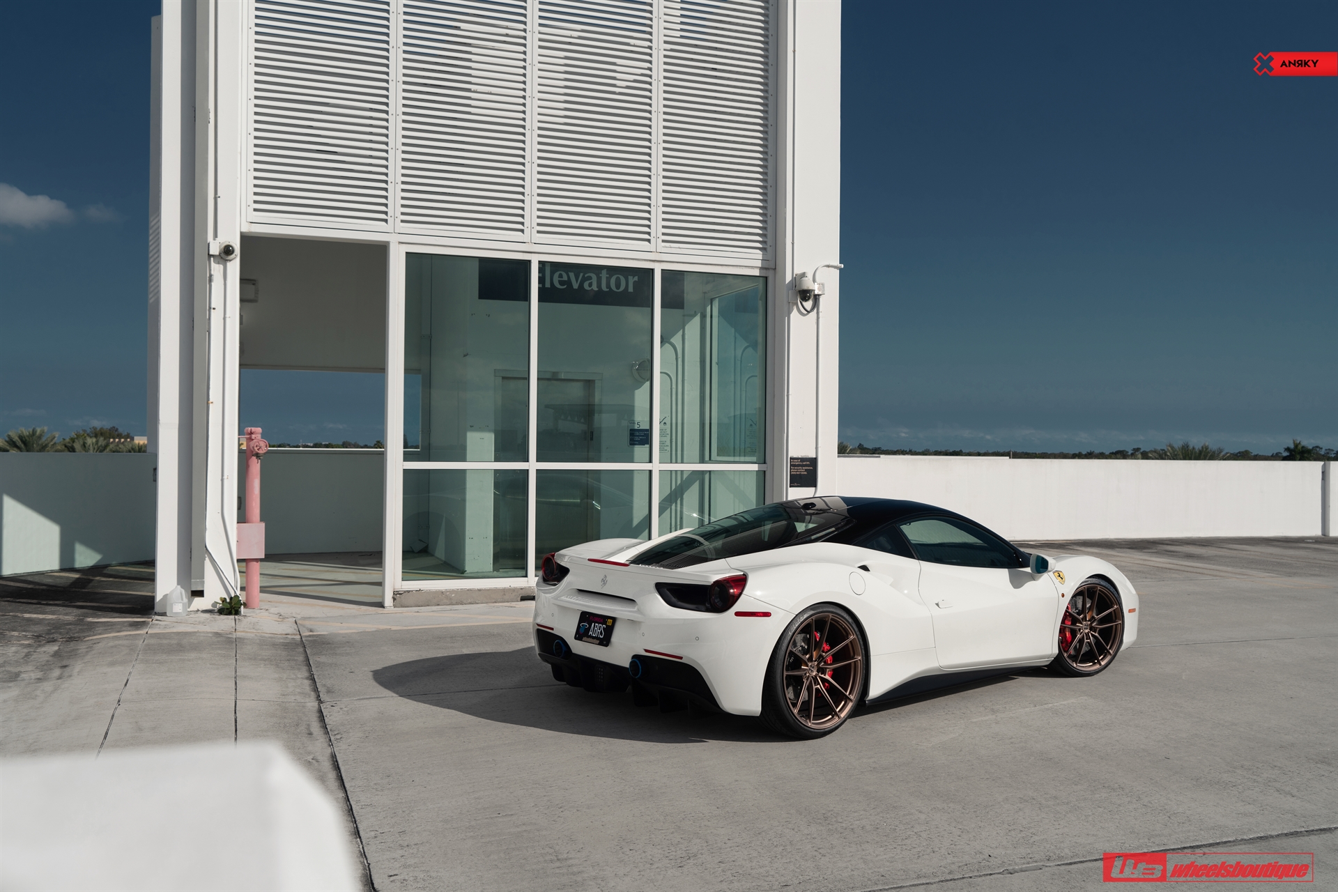Ferrari 488 | Bianco Avus | on ANRKY AN14 | Frozen Polished Bronze