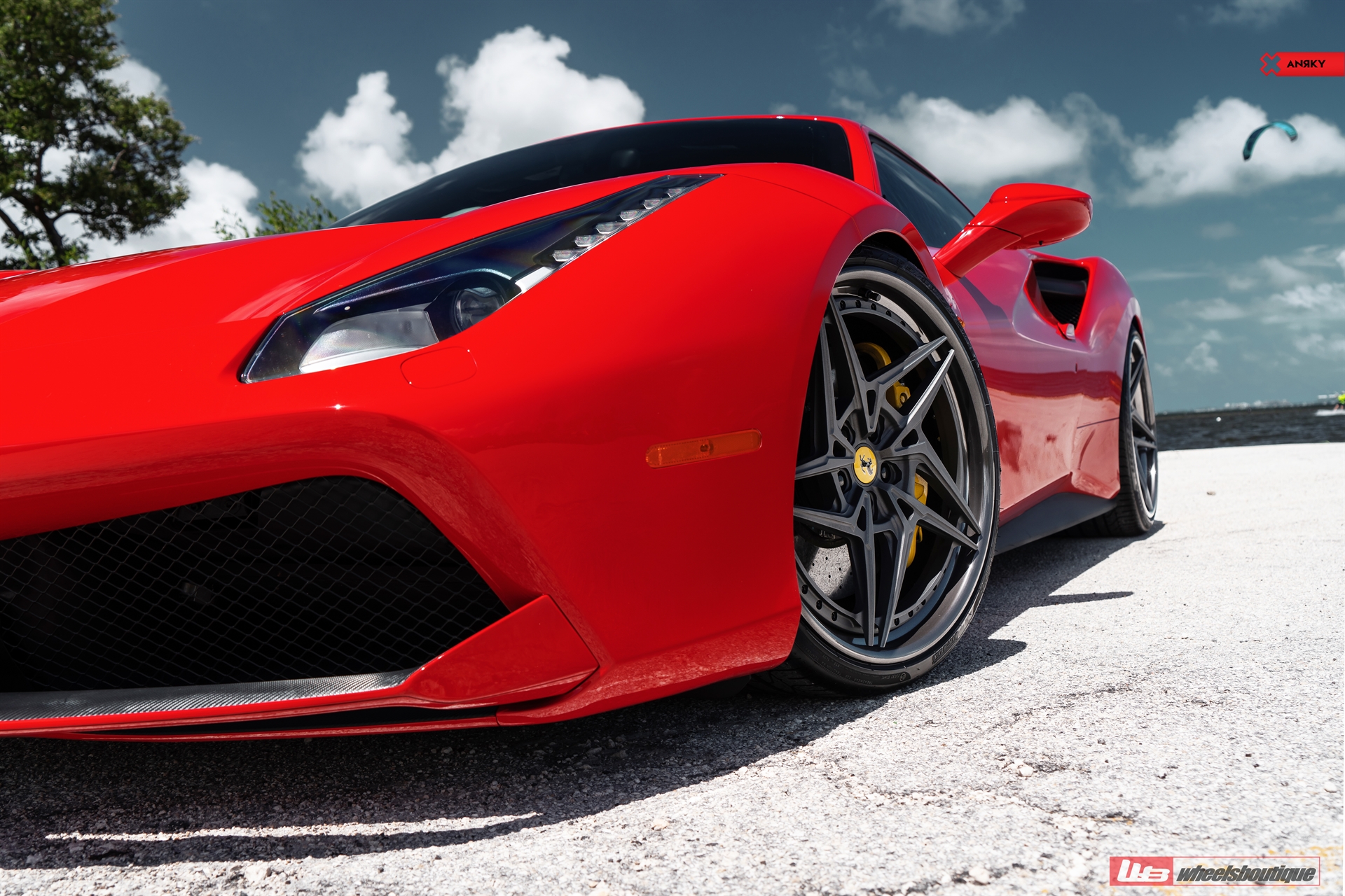 Ferrari 488 | Rosso Corsa | on ANRKY S3-X3 | Polished Smoke