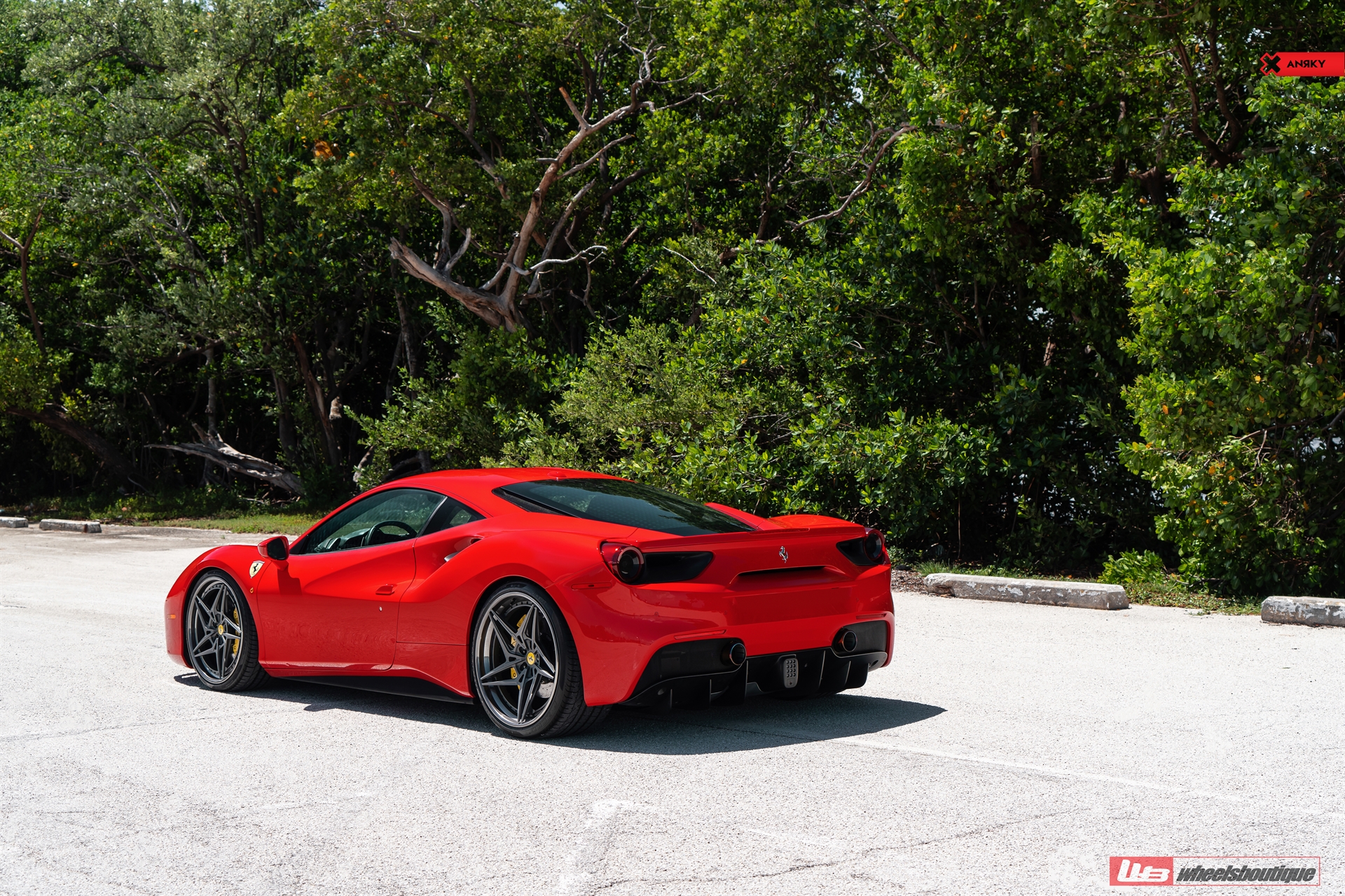 Ferrari 488 | Rosso Corsa | on ANRKY S3-X3 | Polished Smoke
