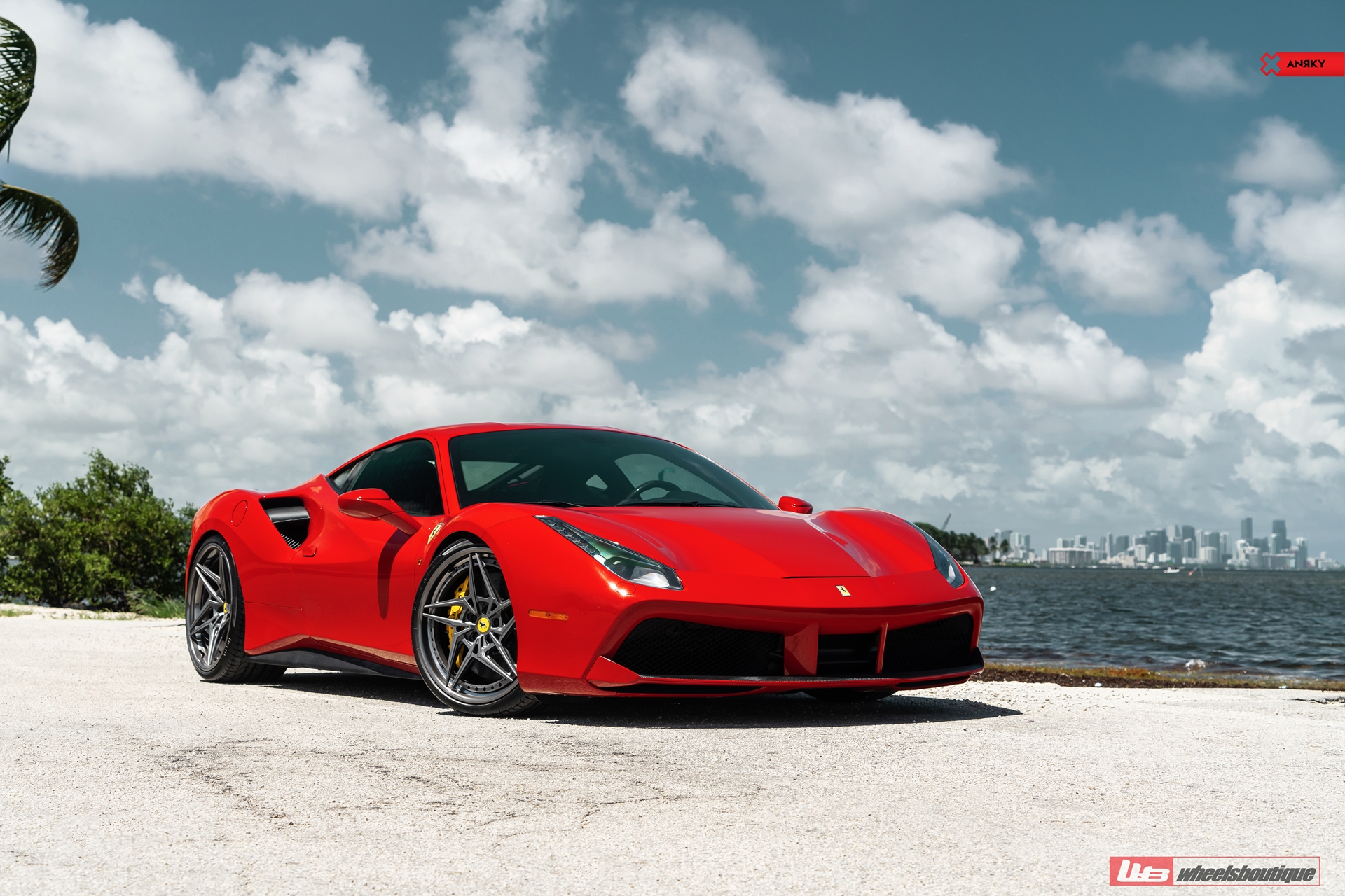 Ferrari 488 | Rosso Corsa | on ANRKY S3-X3 | Polished Smoke