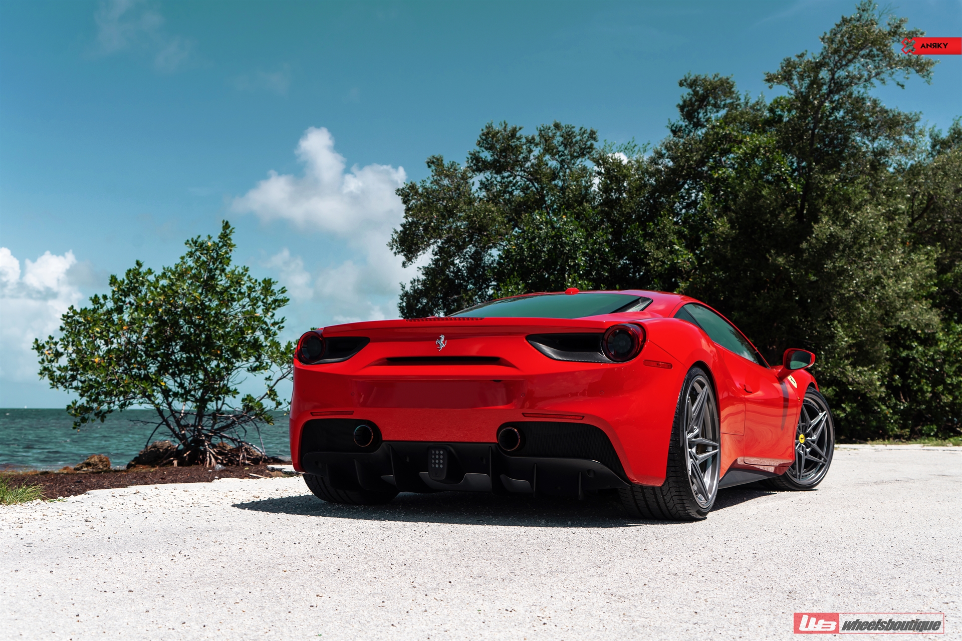 Ferrari 488 | Rosso Corsa | on ANRKY S3-X3 | Polished Smoke