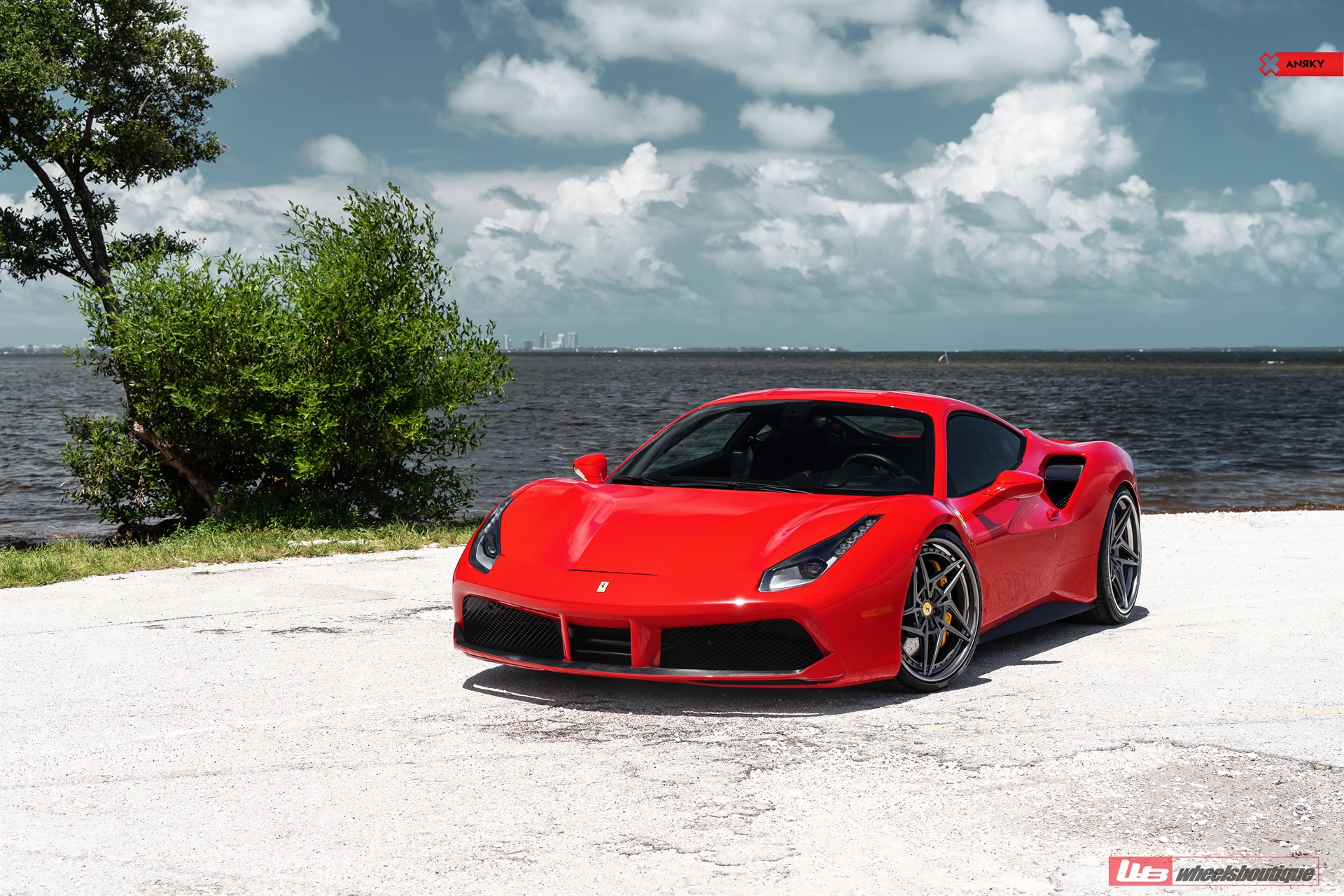 Ferrari 488 | Rosso Corsa | on ANRKY S3-X3 | Polished Smoke