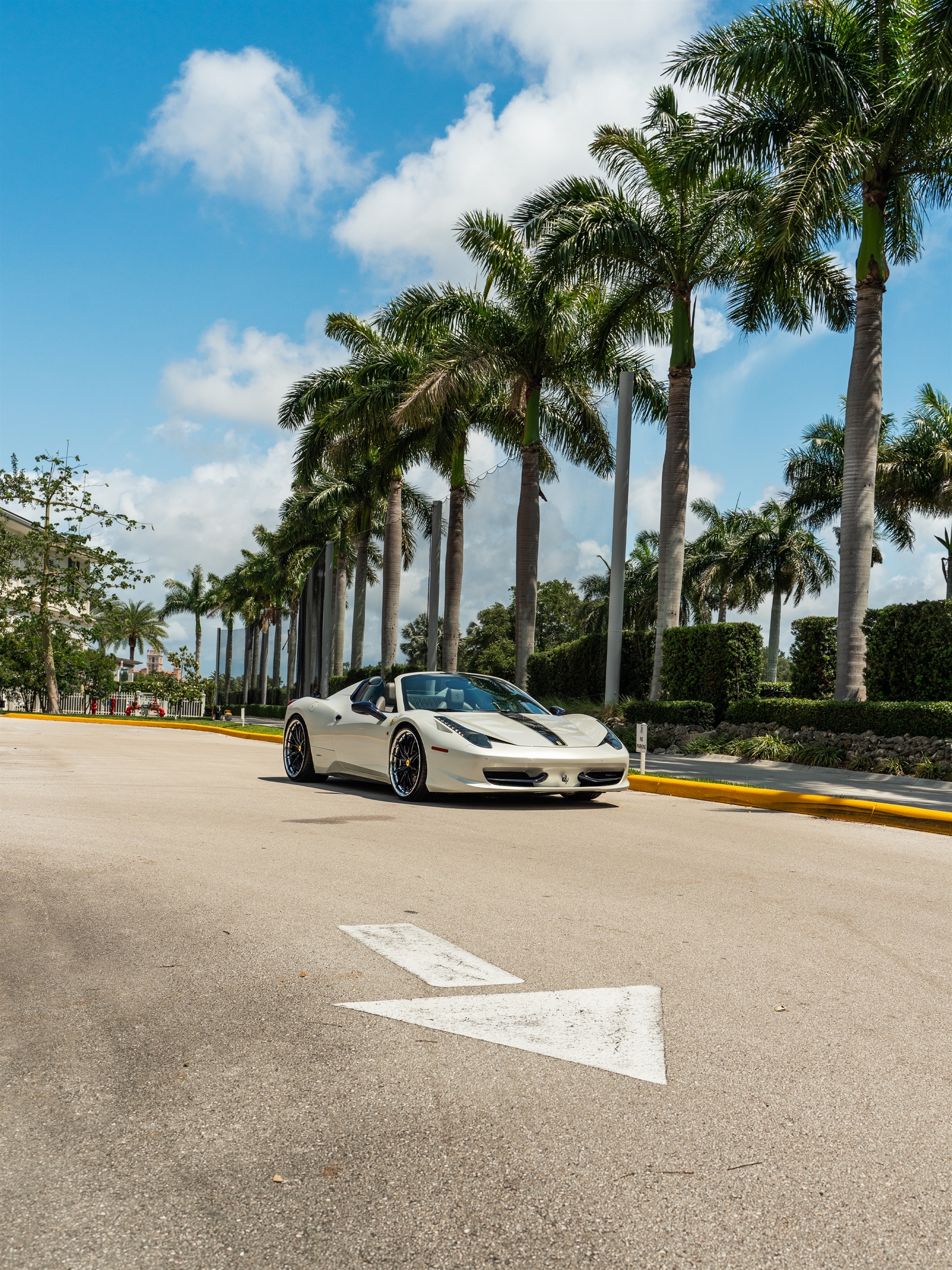Ferrari 458 | Bianco Fuji | on HRE S104SC | Custom PPG Blue