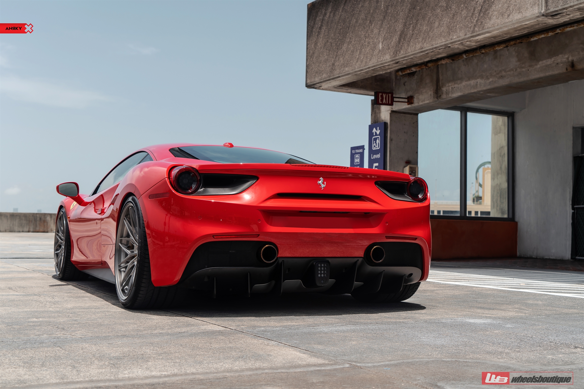 Ferrari 488 | Rosso Corsa | on ANRKY S3-X1 | Brushed Dark Clear
